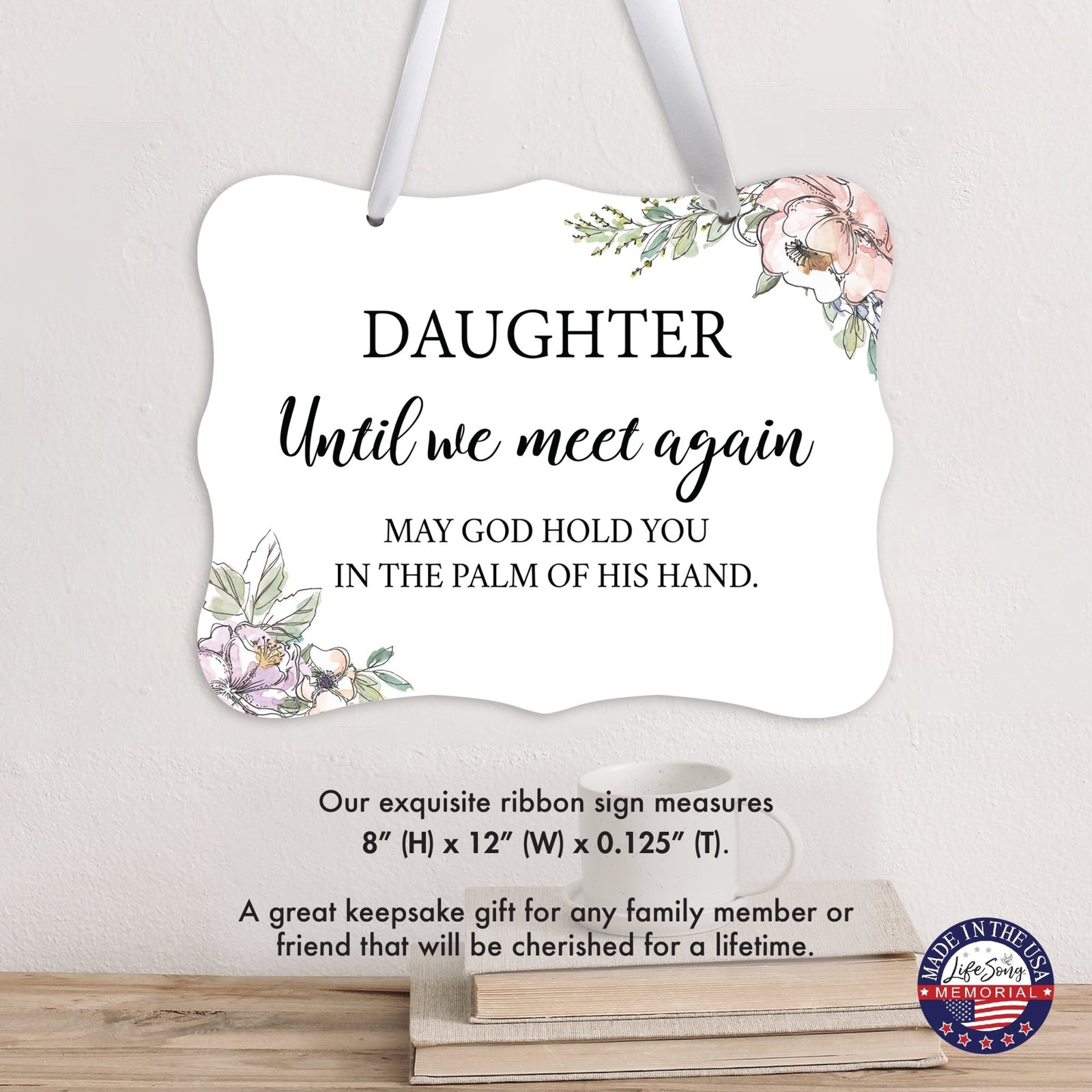 Memorial Hanging Ribbon Wall Decor for Loss of Loved One - LifeSong Milestones