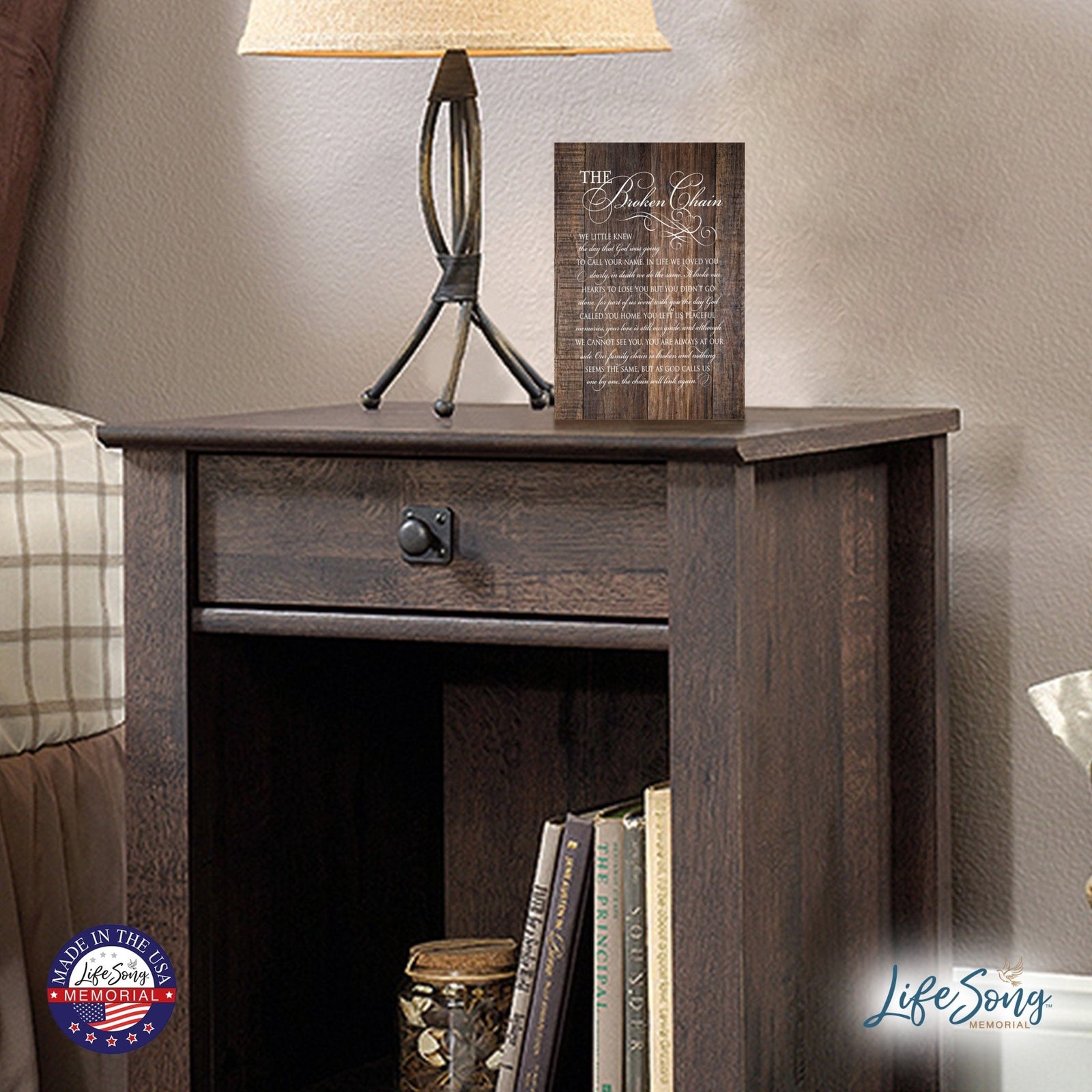 Memorial Hanging Wall Plaque - The Broken Chain - LifeSong Milestones