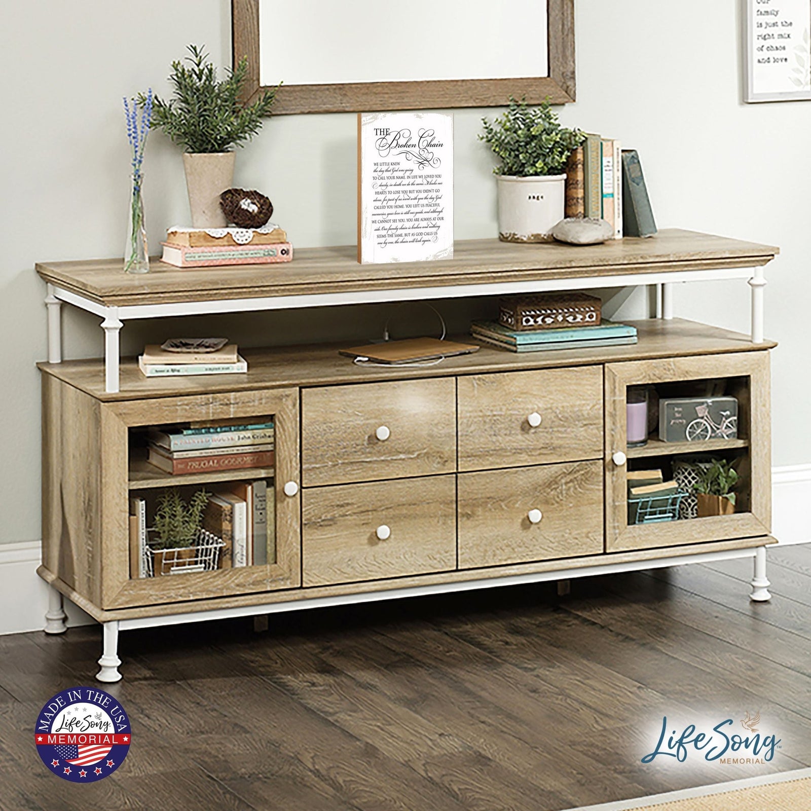 Memorial Hanging Wall Plaque - The Broken Chain - LifeSong Milestones