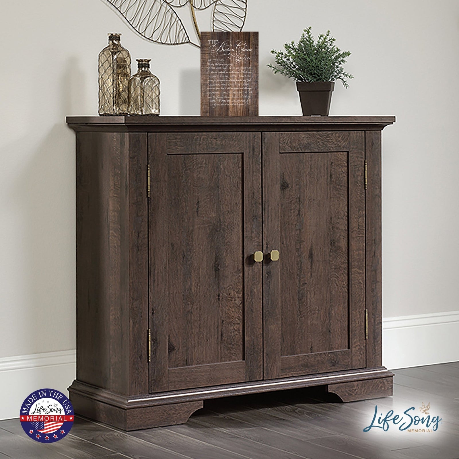 Memorial Hanging Wall Plaque - The Broken Chain - LifeSong Milestones