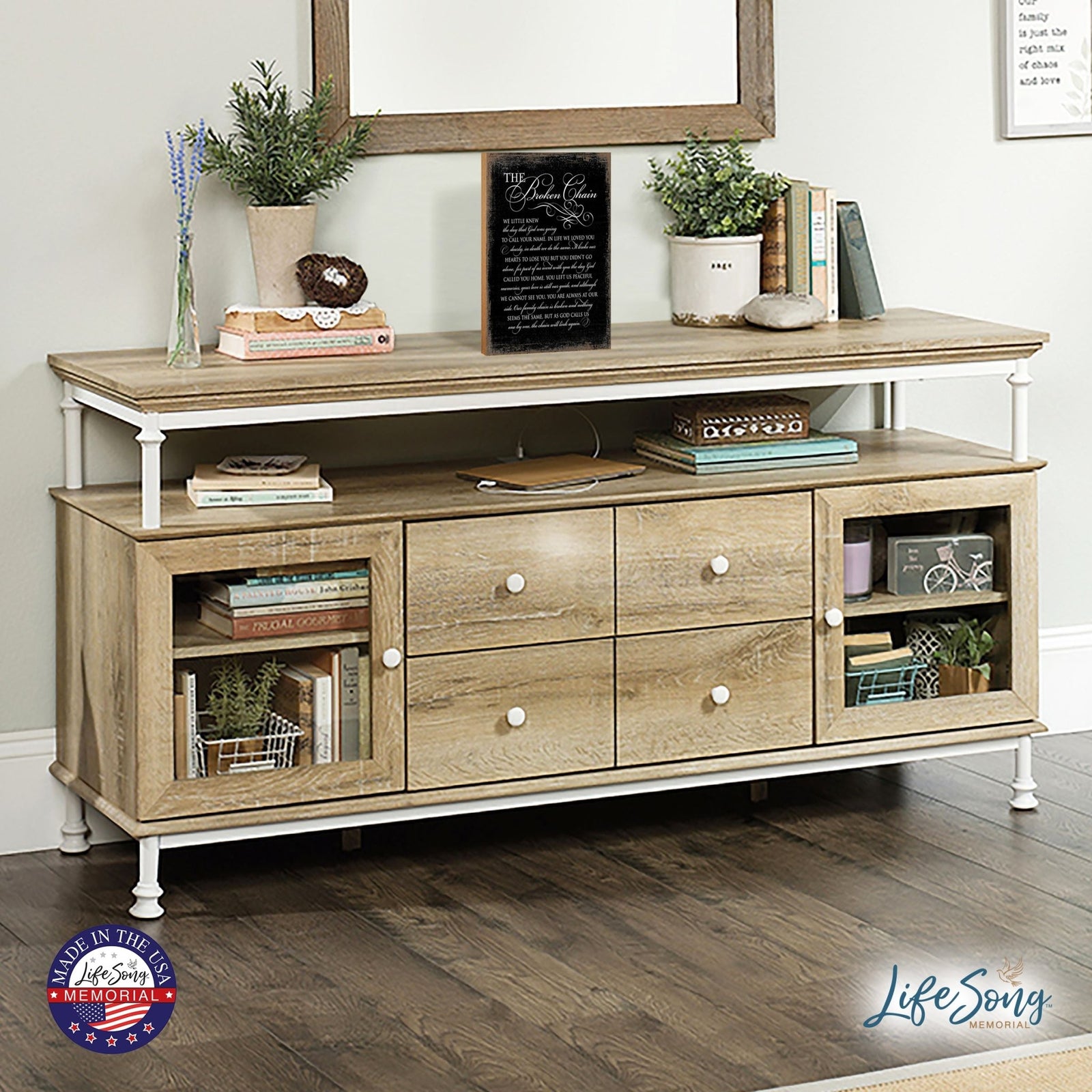 Memorial Hanging Wall Plaque - The Broken Chain - LifeSong Milestones