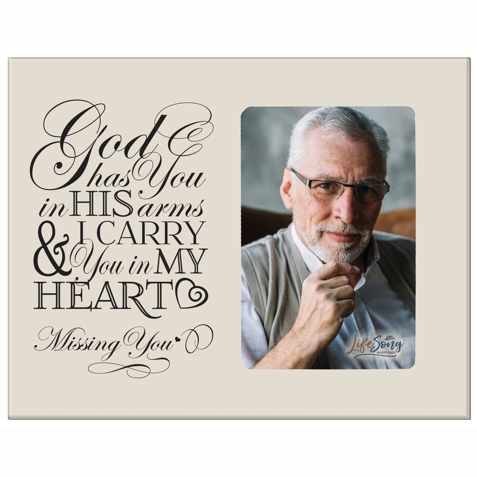 Memorial Photo Frame - I Carry You In My Heart - LifeSong Milestones