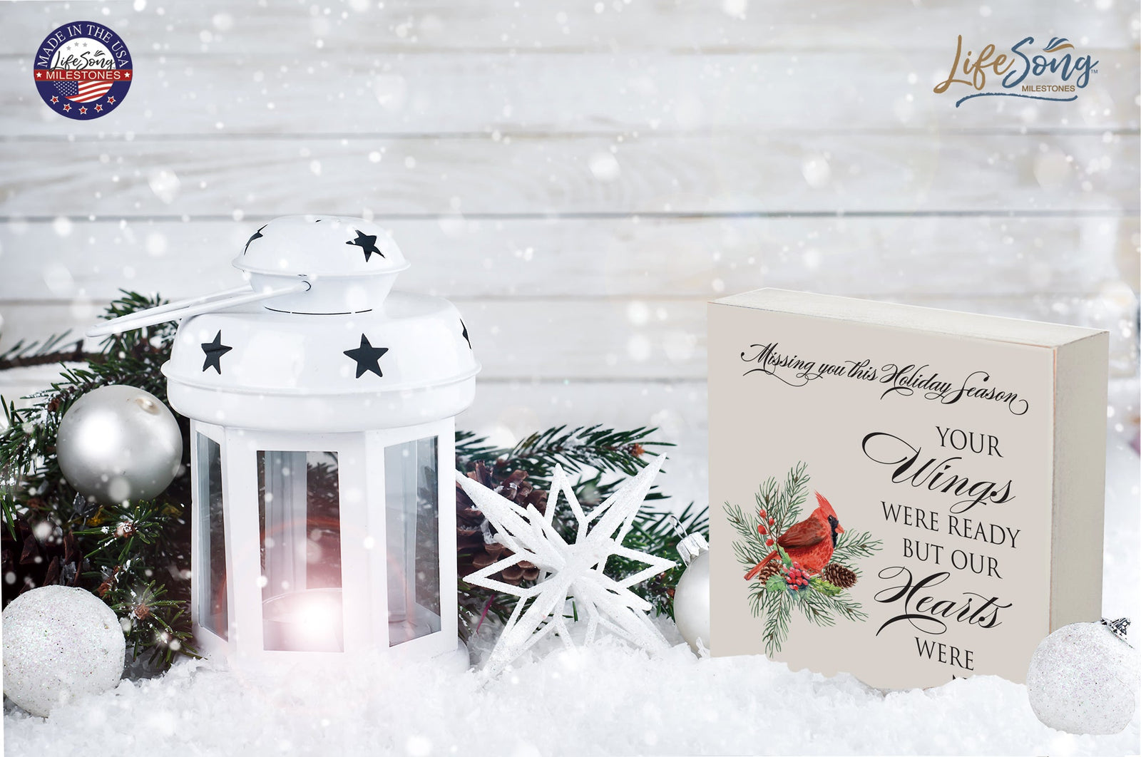 Memorial Shadow Box - Missing You This Season (Christmas Theme) - LifeSong Milestones