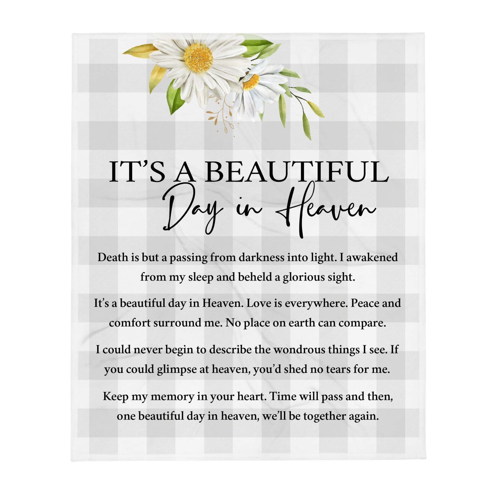 Memorial Soft and Hypoallergenic Blanket for Home – A Beautiful Day - LifeSong Milestones