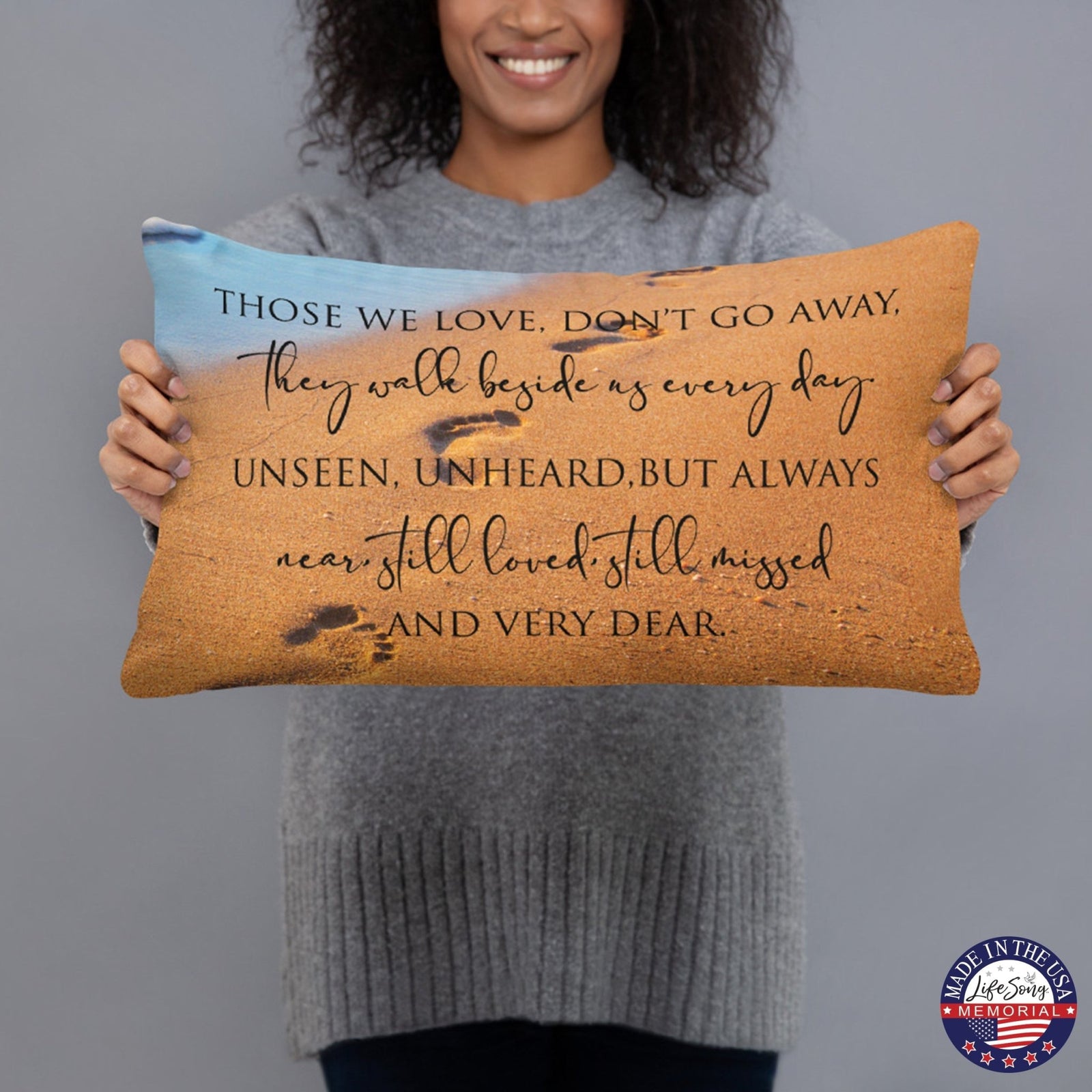 Memorial Sympathy Throw Pillow for Home Décor - LifeSong Milestones