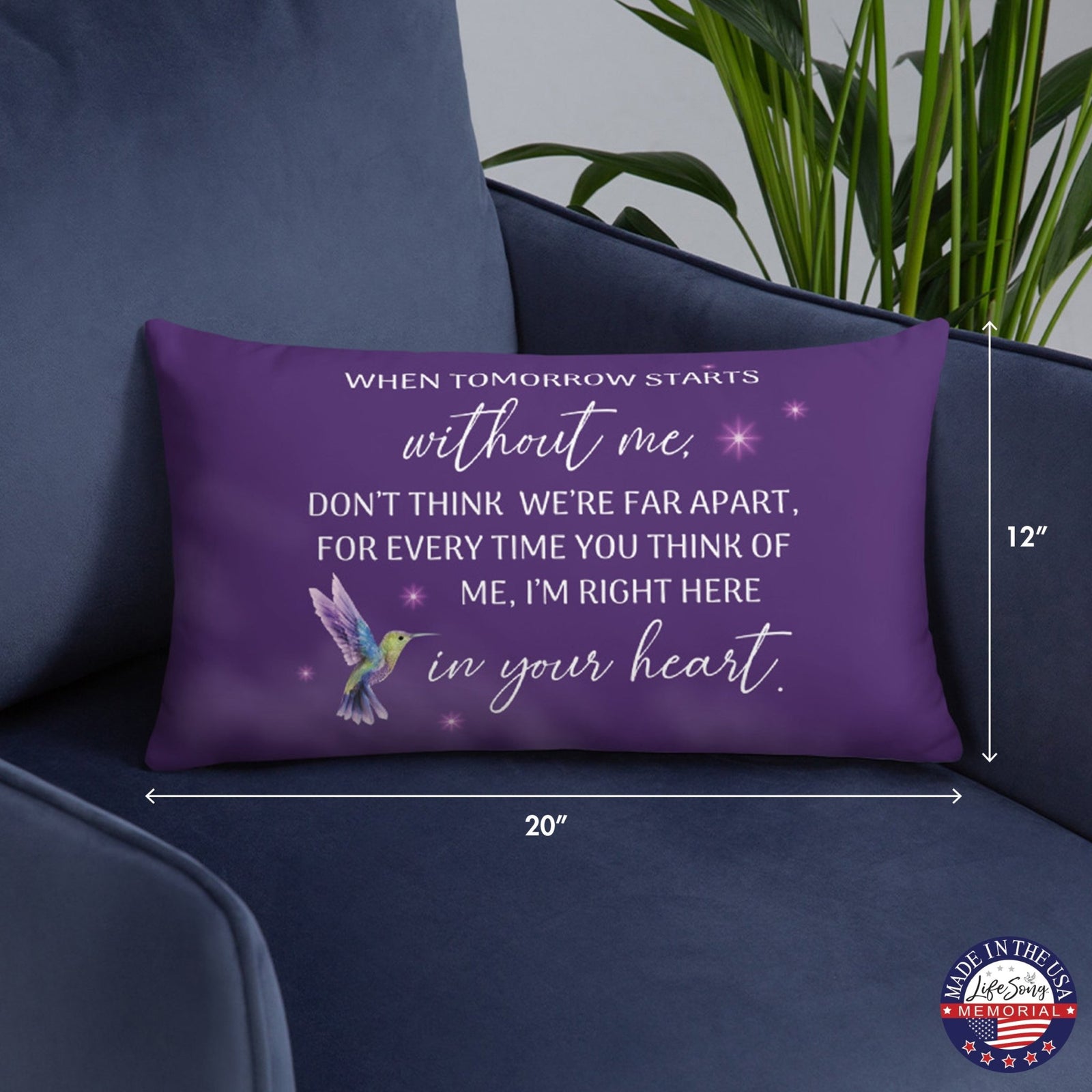Memorial Sympathy Throw Pillow for Home Décor - LifeSong Milestones