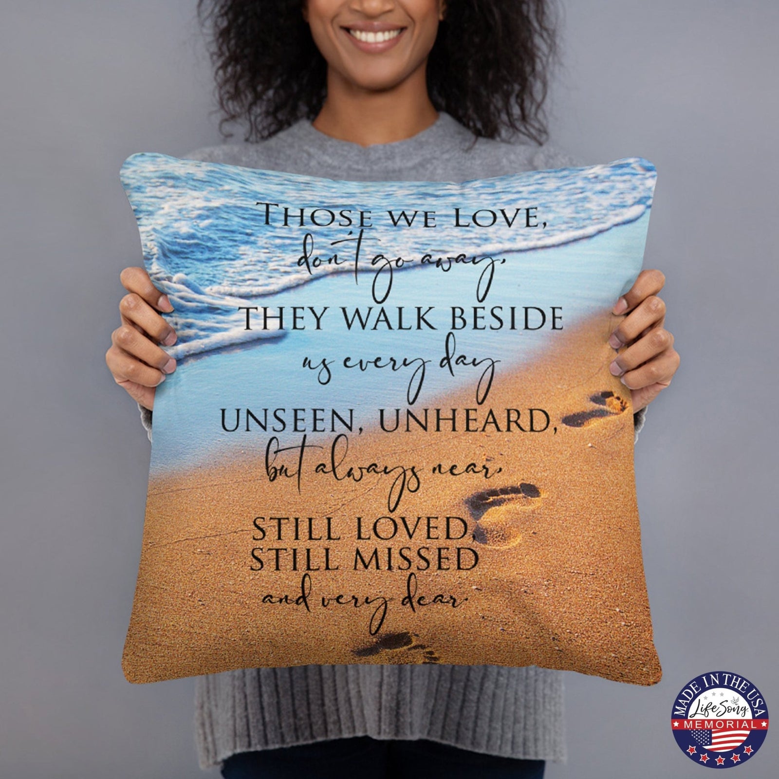 Memorial Sympathy Throw Pillow for Home Décor - LifeSong Milestones