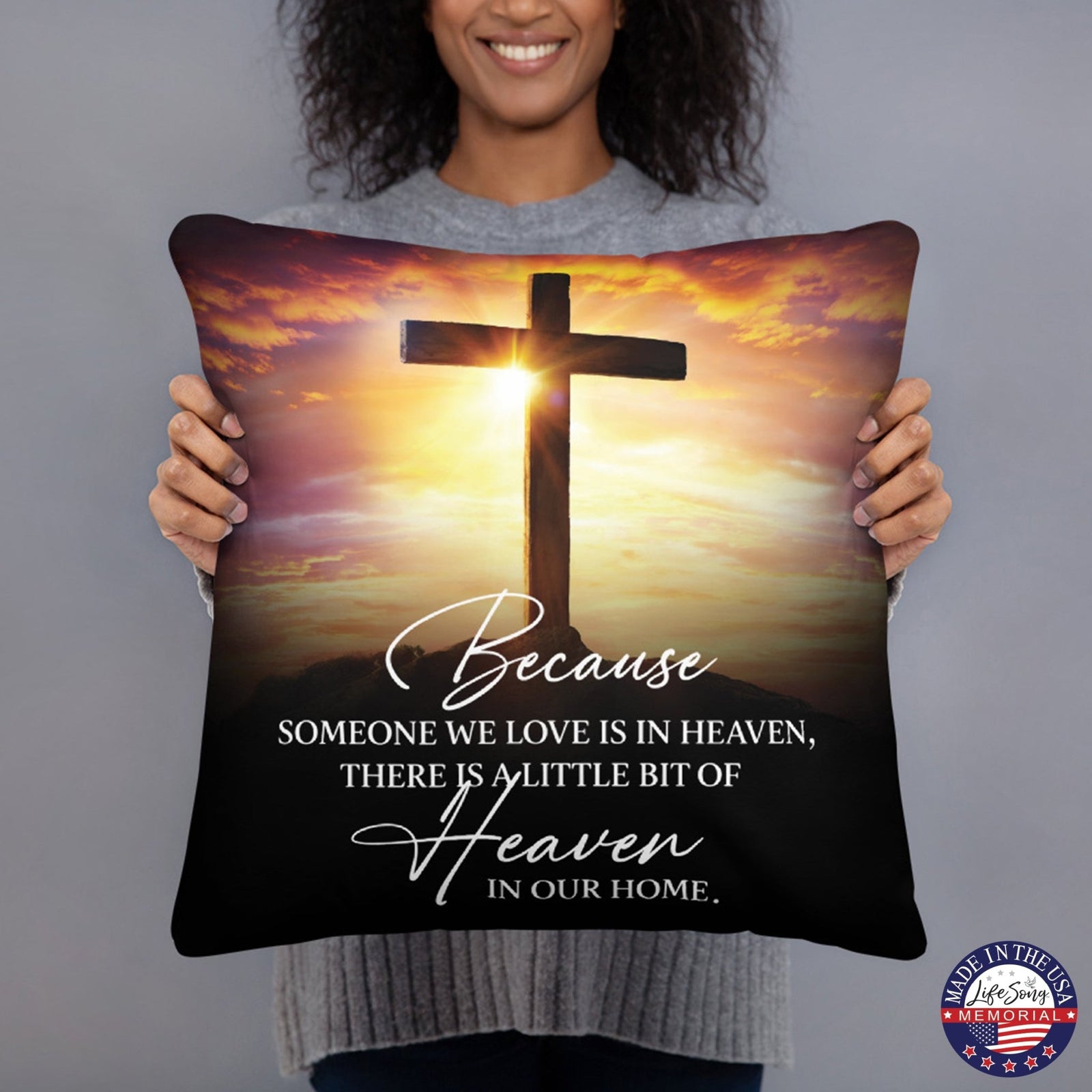 Memorial Sympathy Throw Pillow for Home Décor - LifeSong Milestones