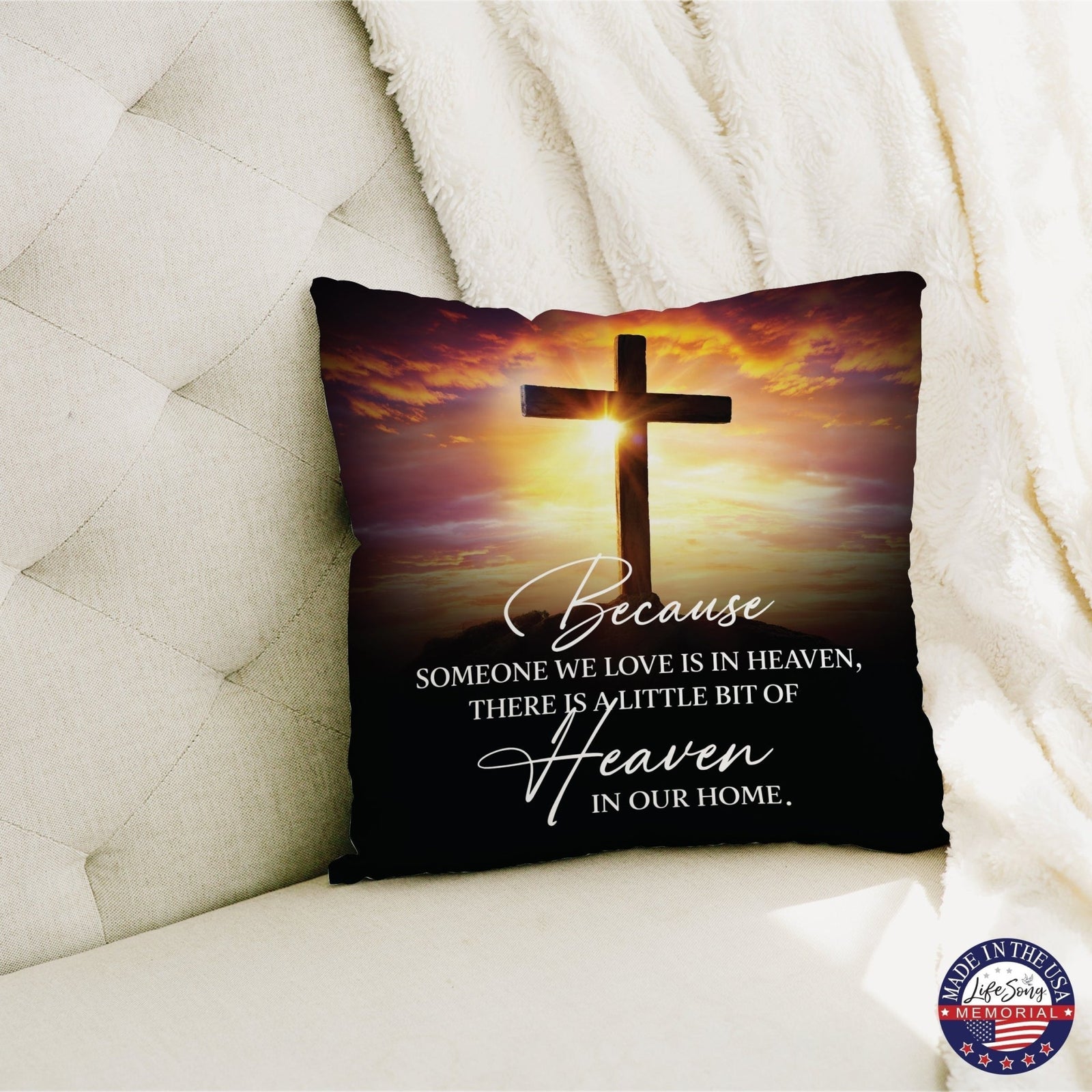 Memorial Sympathy Throw Pillow for Home Décor - LifeSong Milestones