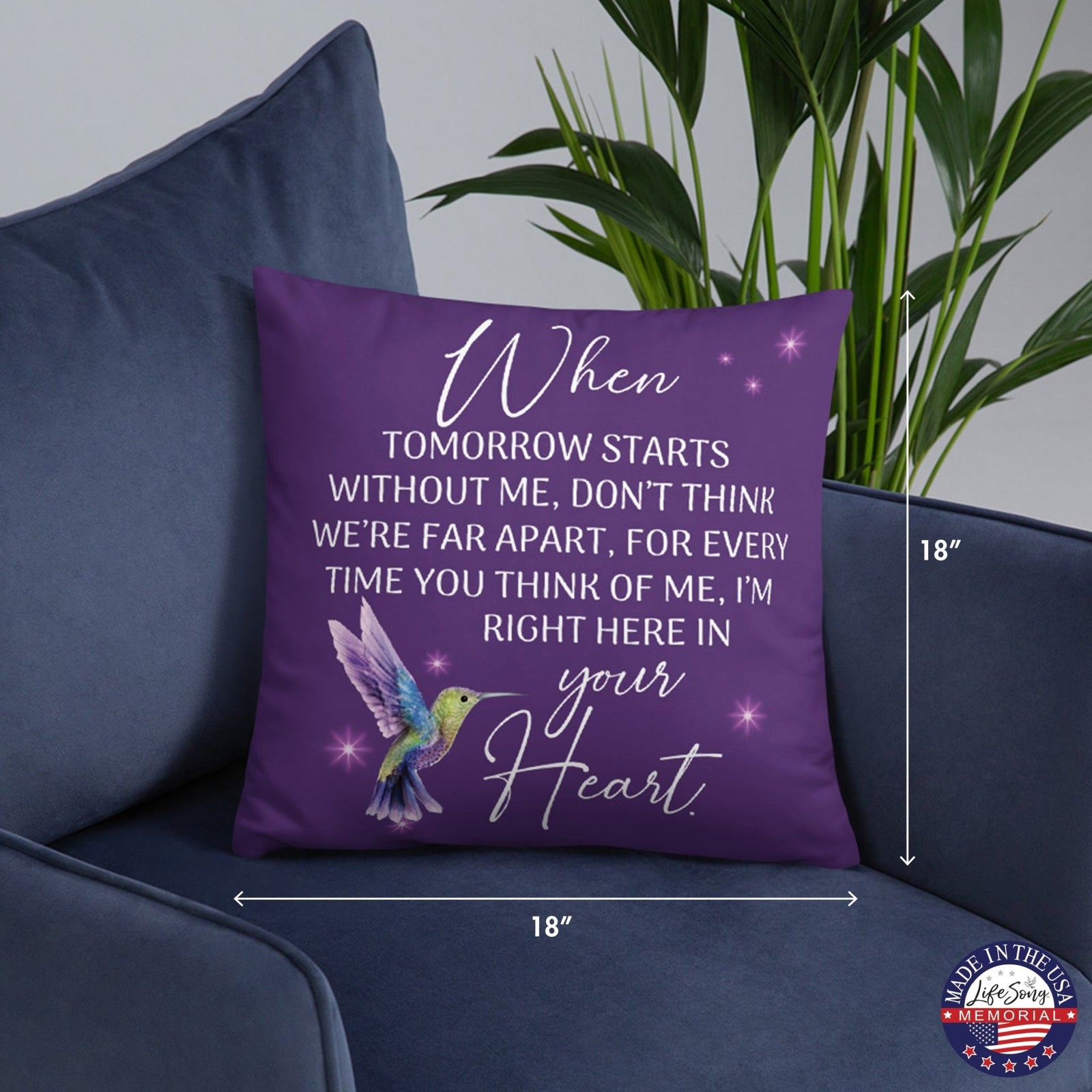 Memorial Sympathy Throw Pillow for Home Décor - LifeSong Milestones