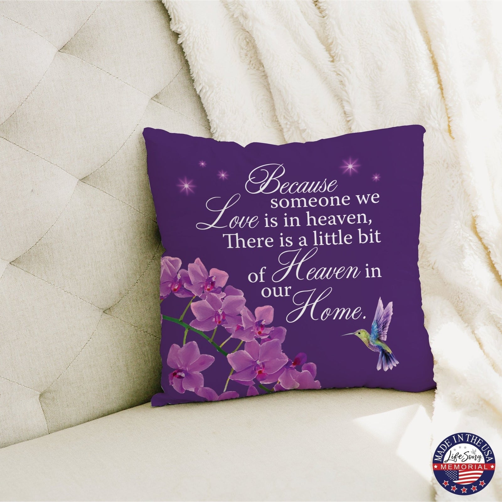 Memorial Sympathy Throw Pillow for Home Décor - LifeSong Milestones