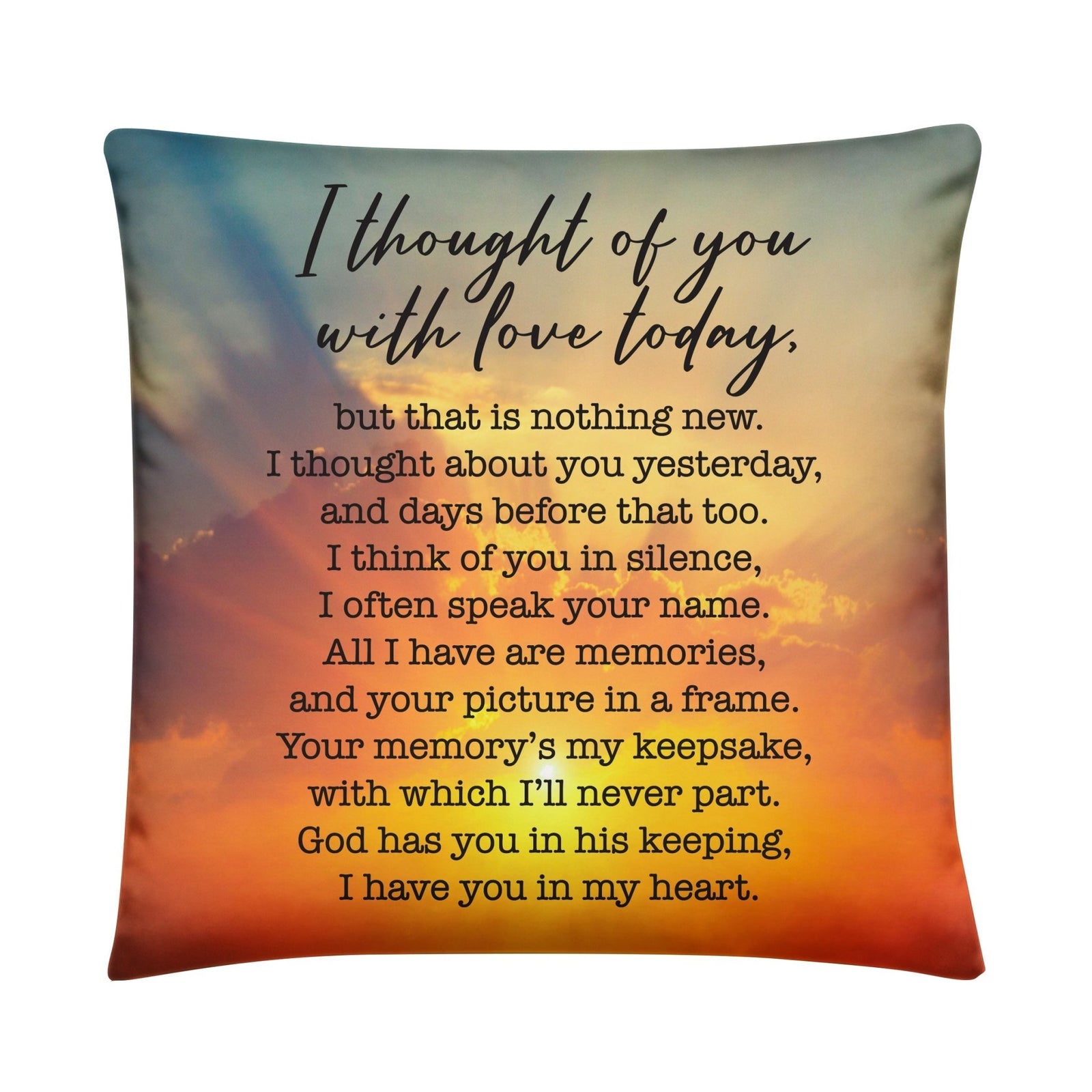 Memorial Sympathy Throw Pillow for Home Décor - LifeSong Milestones
