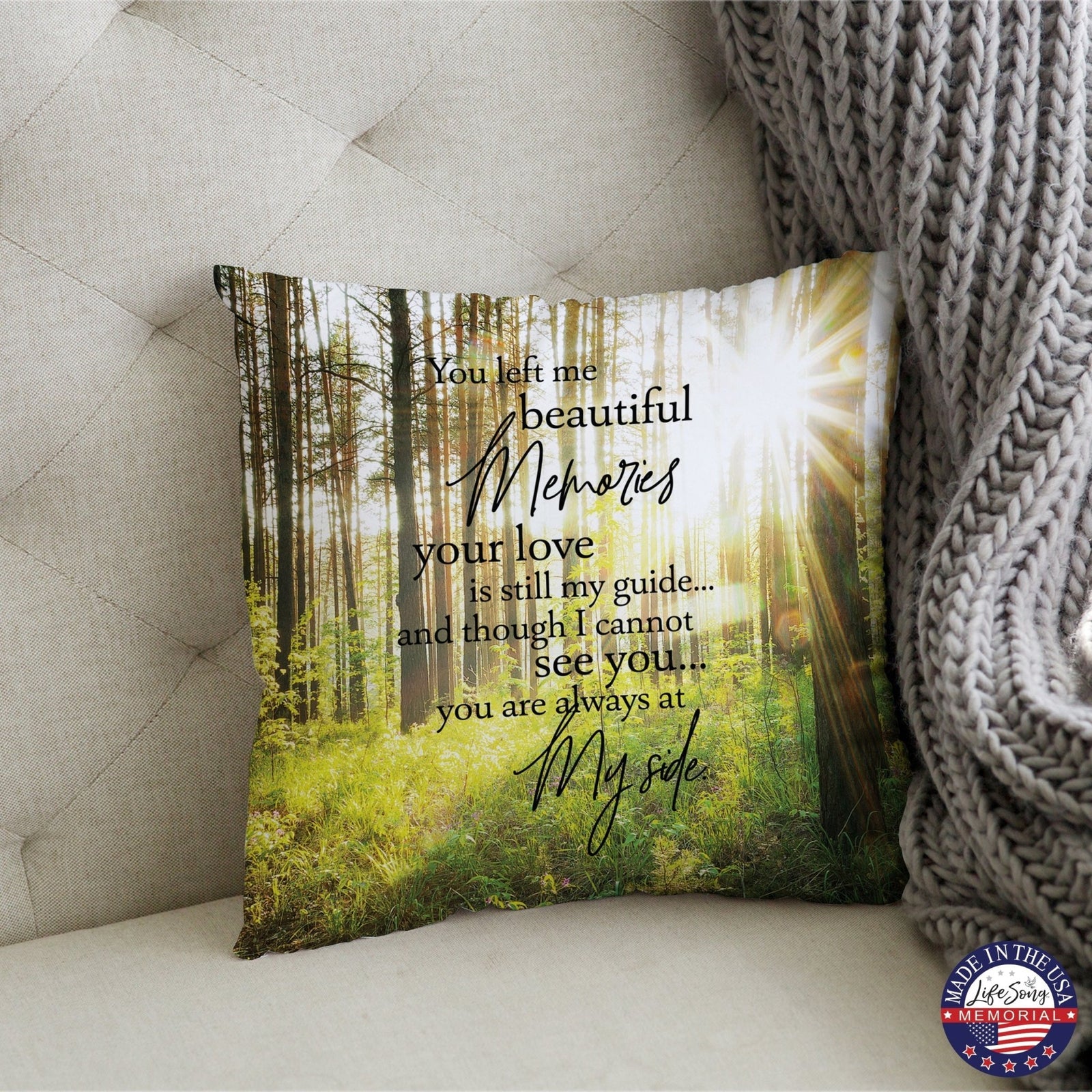 Memorial Sympathy Throw Pillow for Home Décor - LifeSong Milestones