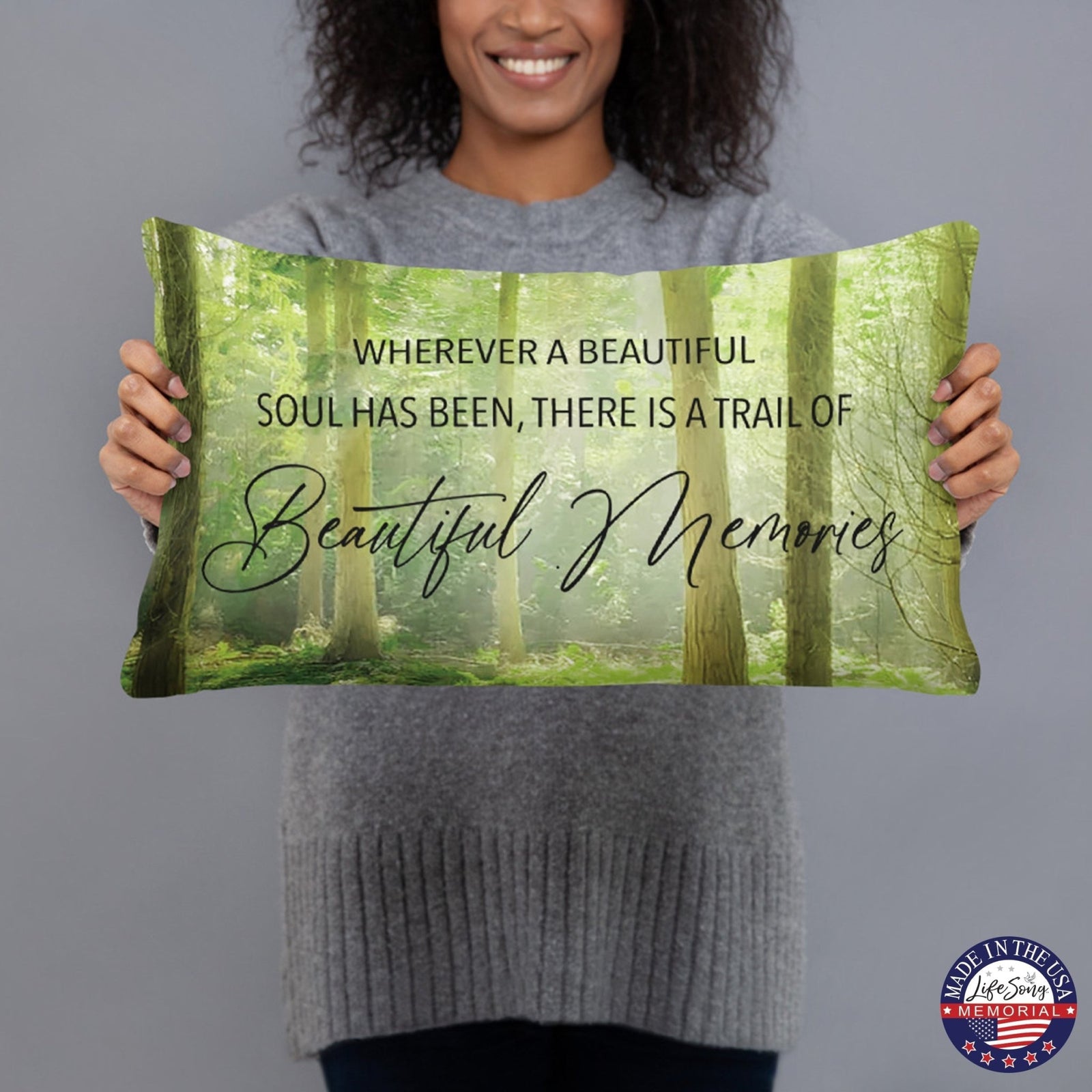 Memorial Sympathy Throw Pillow for Home Décor - LifeSong Milestones