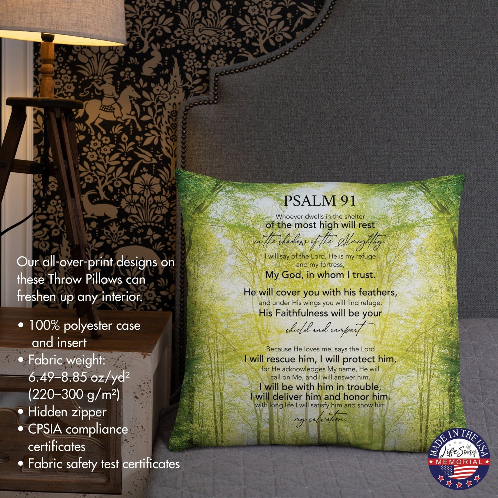 Memorial Sympathy Throw Pillow for Home Décor - LifeSong Milestones