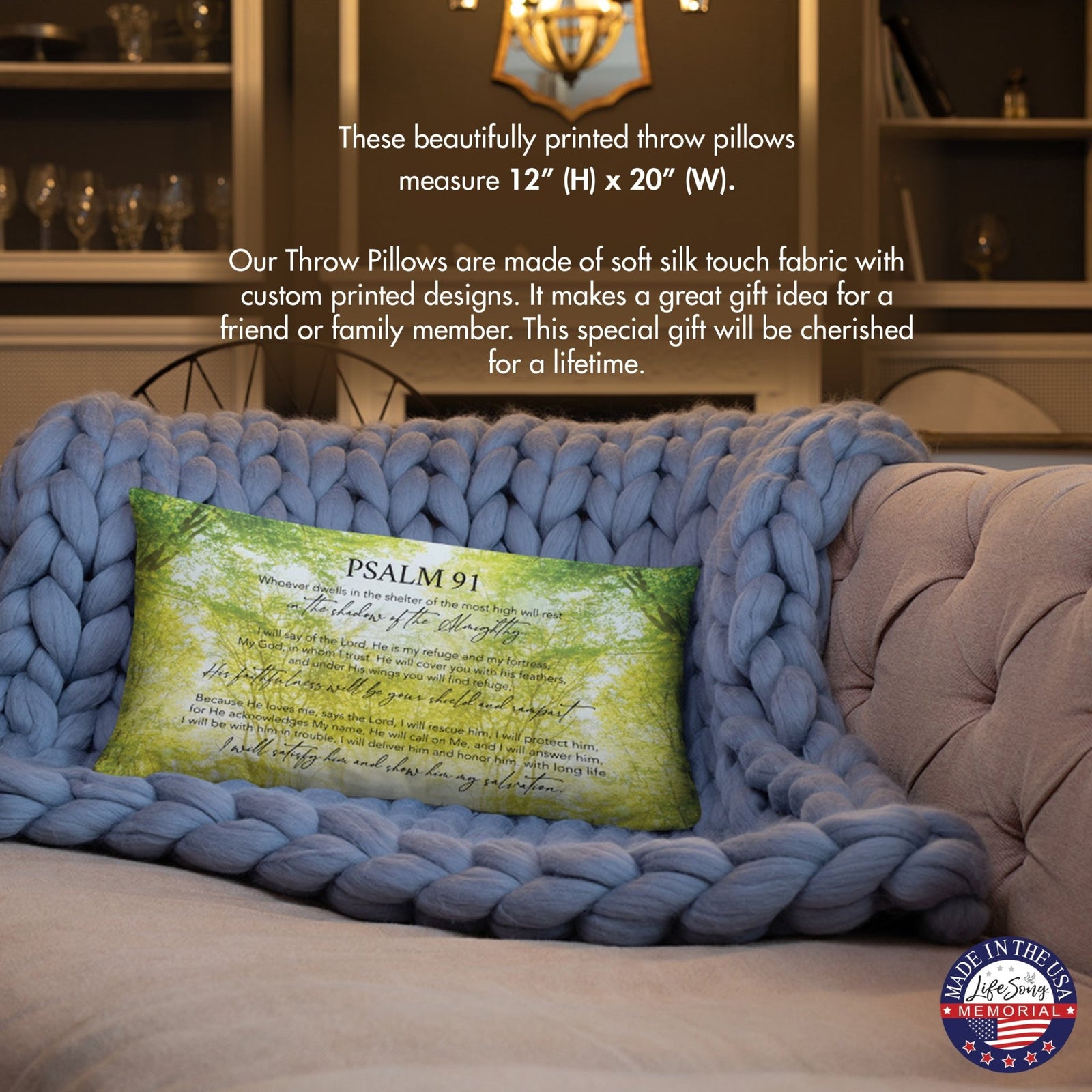 Memorial Sympathy Throw Pillow for Home Décor - LifeSong Milestones