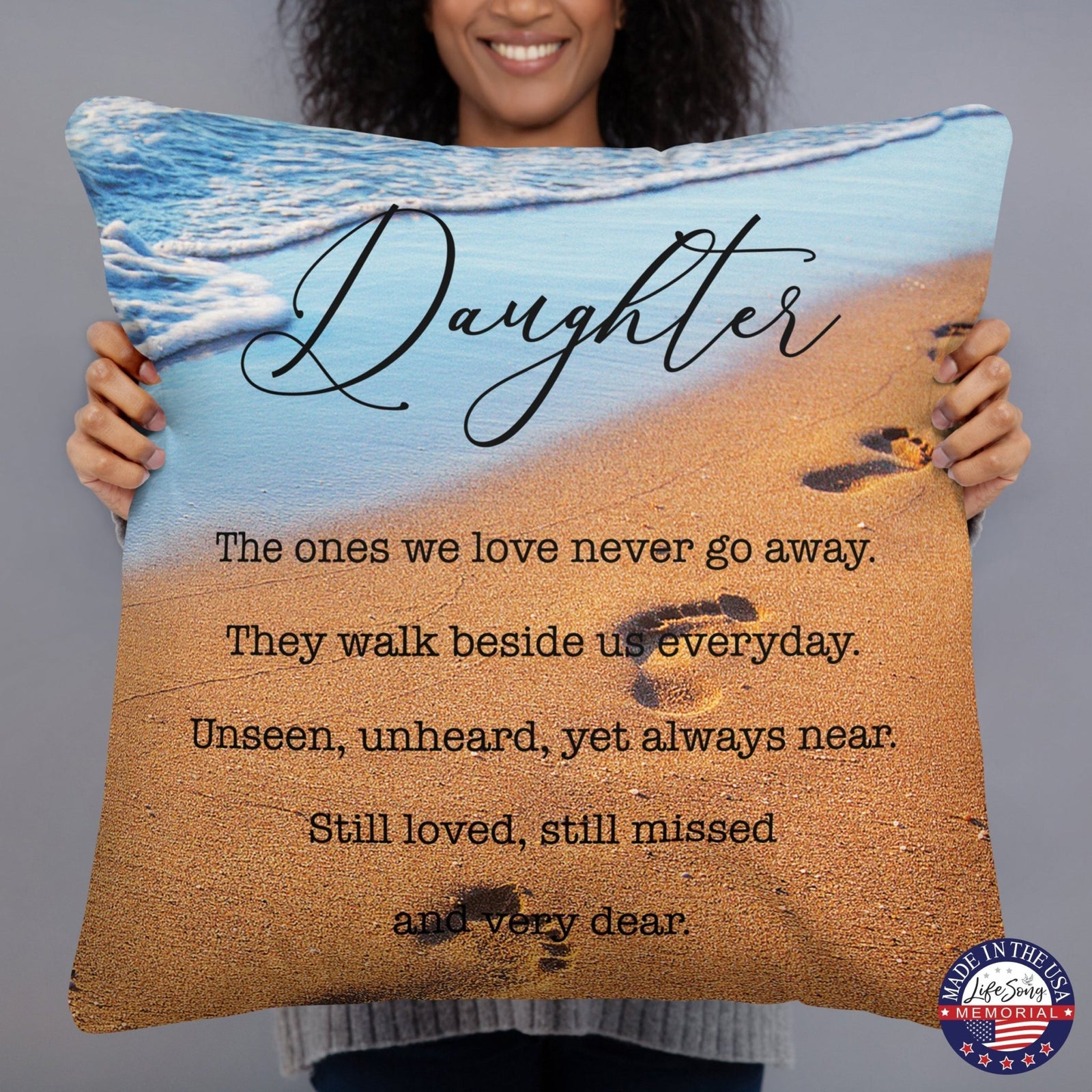 Memorial Sympathy Throw Pillow for Home Décor - LifeSong Milestones