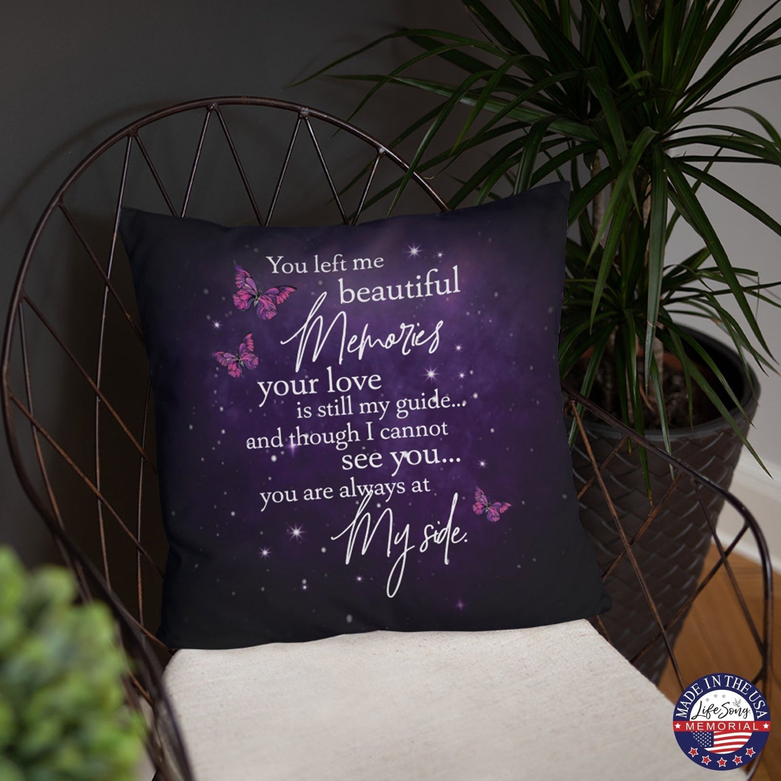 Memorial Sympathy Throw Pillow for Home Décor - LifeSong Milestones