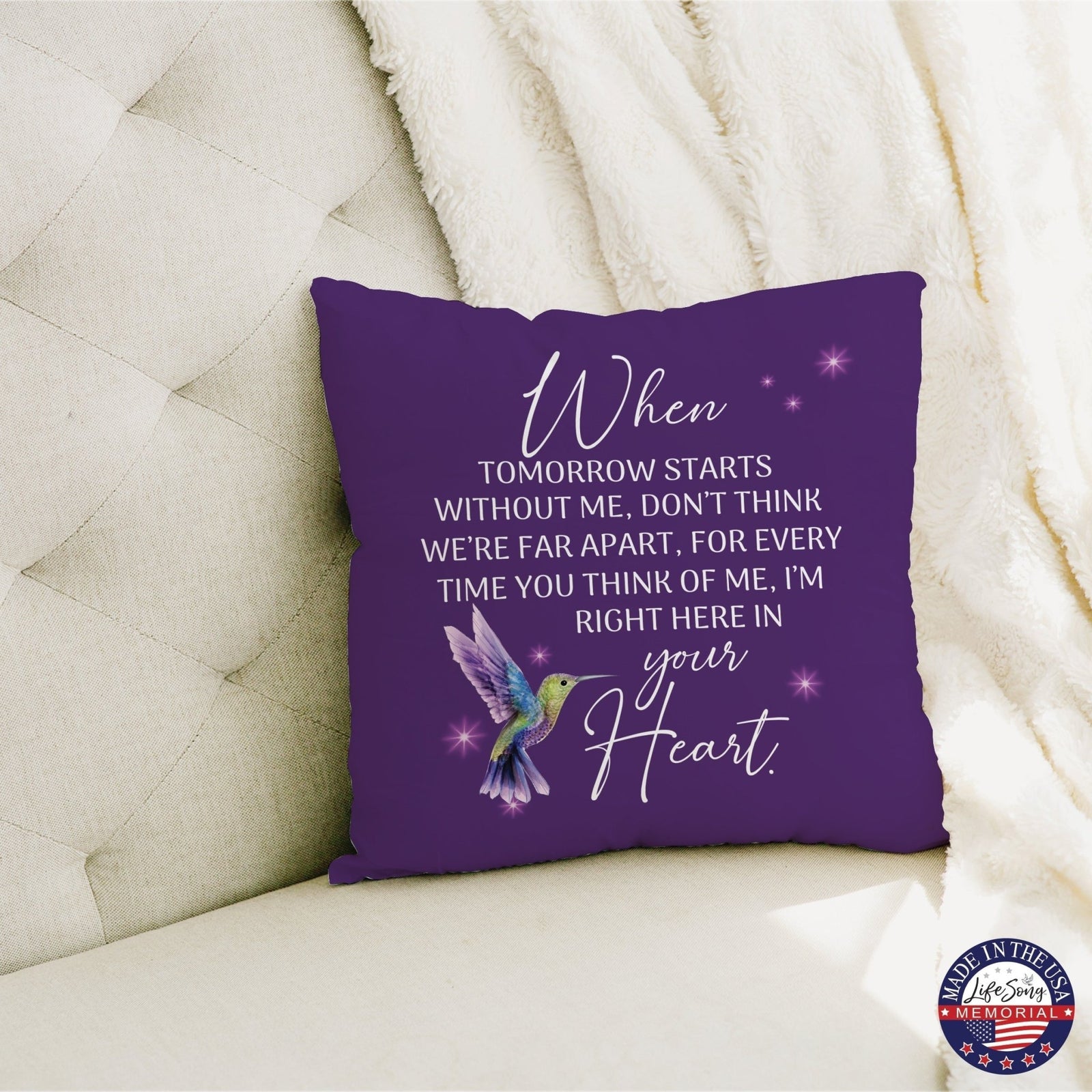 Memorial Sympathy Throw Pillow for Home Décor - LifeSong Milestones