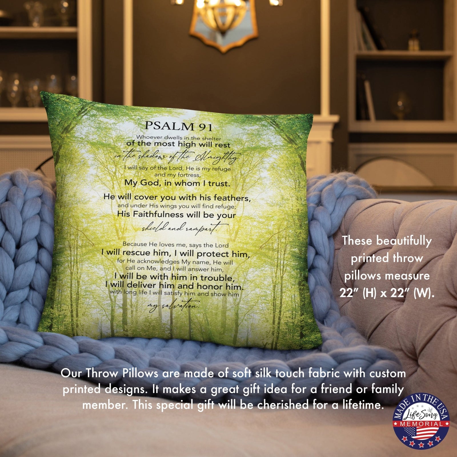 Memorial Sympathy Throw Pillow for Home Décor - LifeSong Milestones