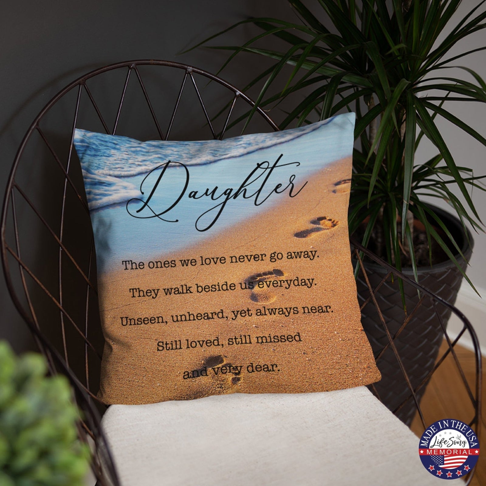 Memorial Sympathy Throw Pillow for Home Décor - LifeSong Milestones