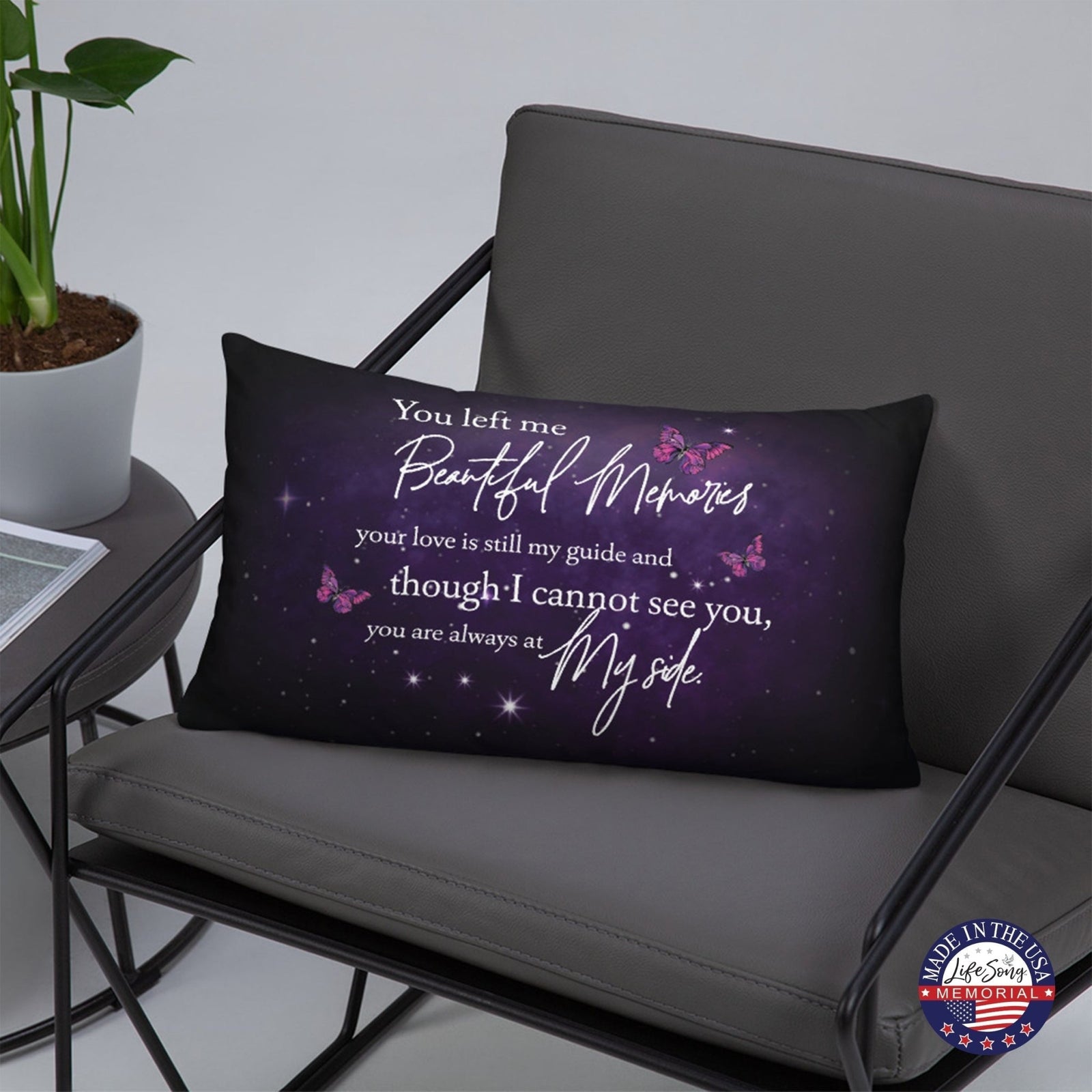 Memorial Sympathy Throw Pillow for Home Décor - LifeSong Milestones