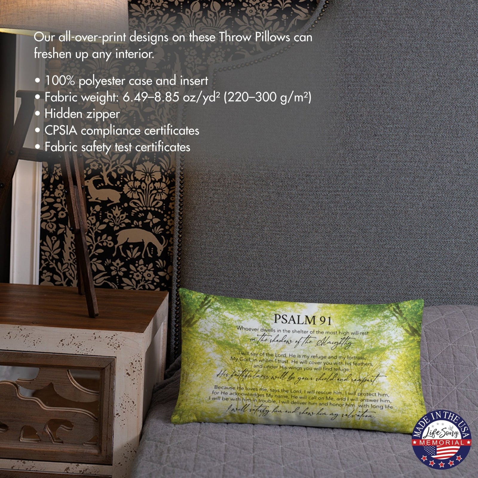 Memorial Sympathy Throw Pillow for Home Décor - LifeSong Milestones