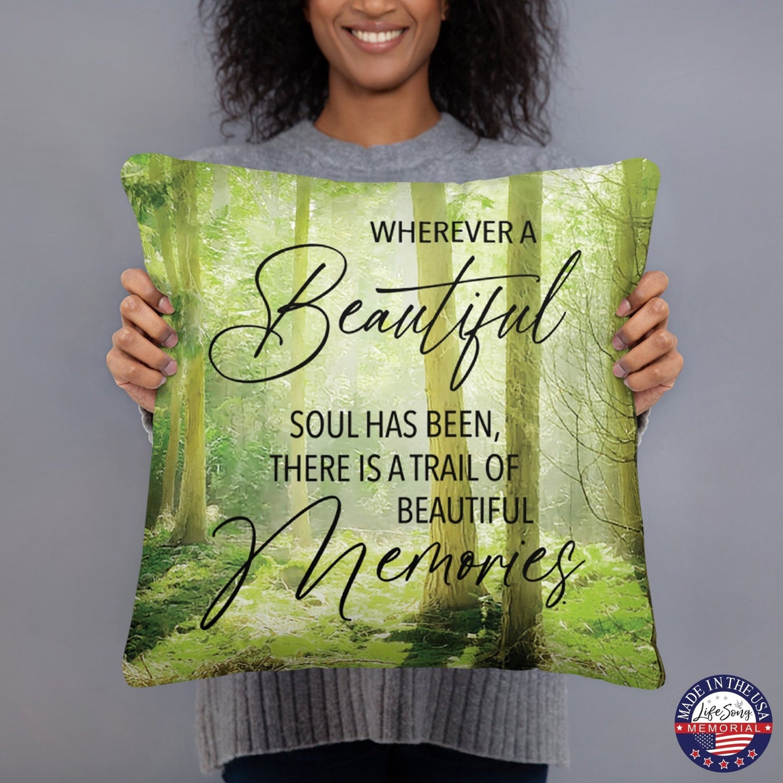 Memorial Sympathy Throw Pillow for Home Décor - LifeSong Milestones