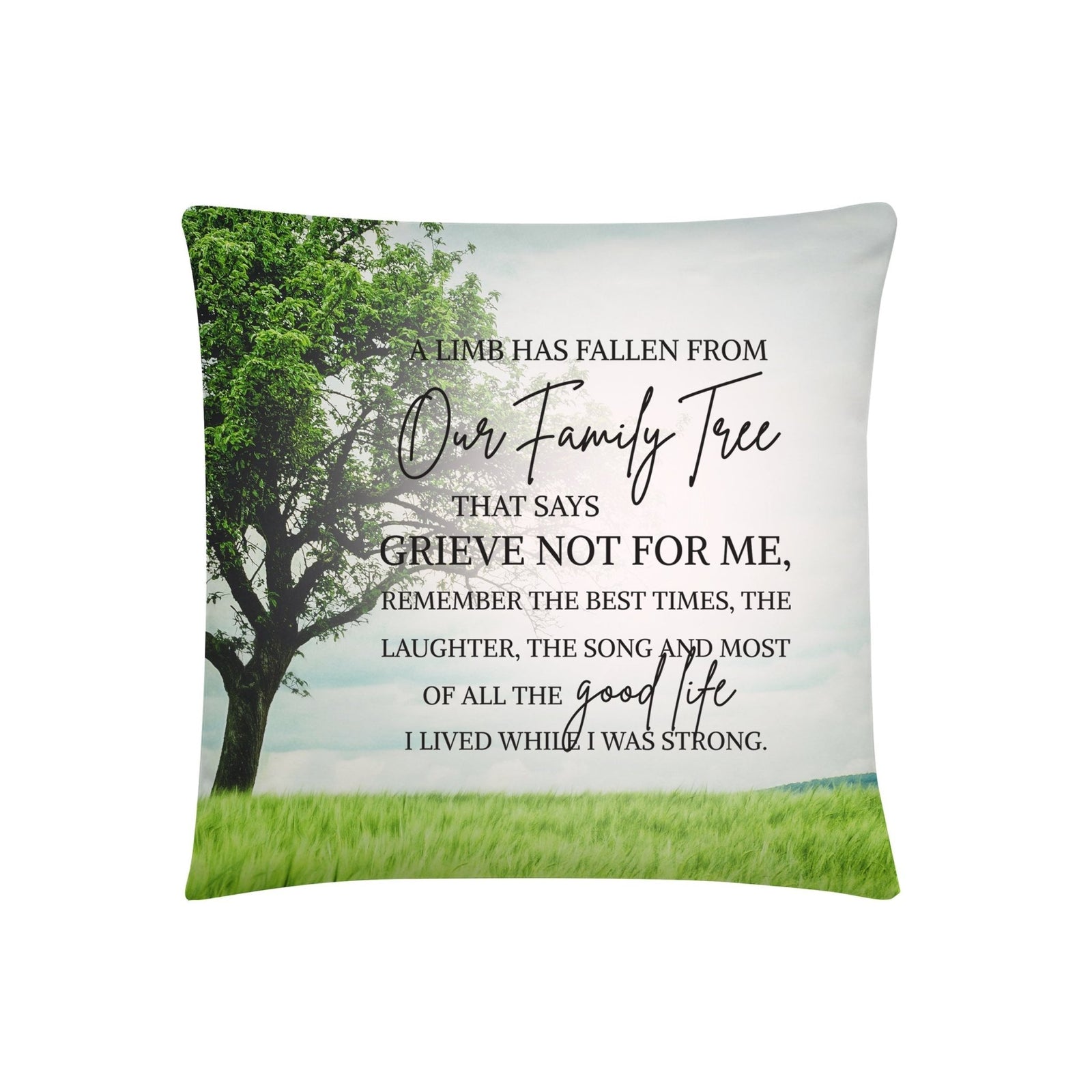Memorial Sympathy Throw Pillow for Home Décor - A Limb Has Fallen - LifeSong Milestones