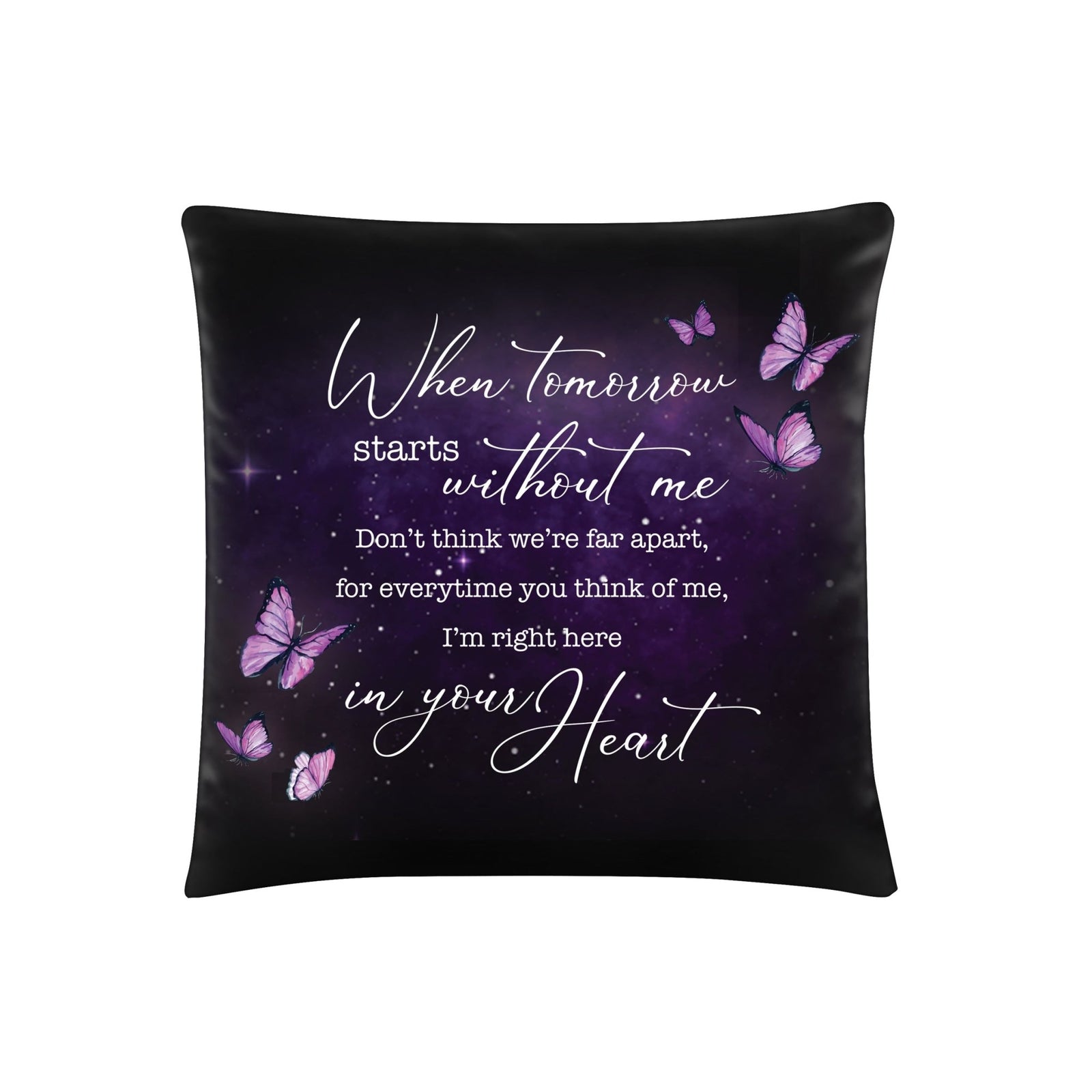 Memorial Sympathy Throw Pillow for Home Décor - When Tomorrow Starts - LifeSong Milestones