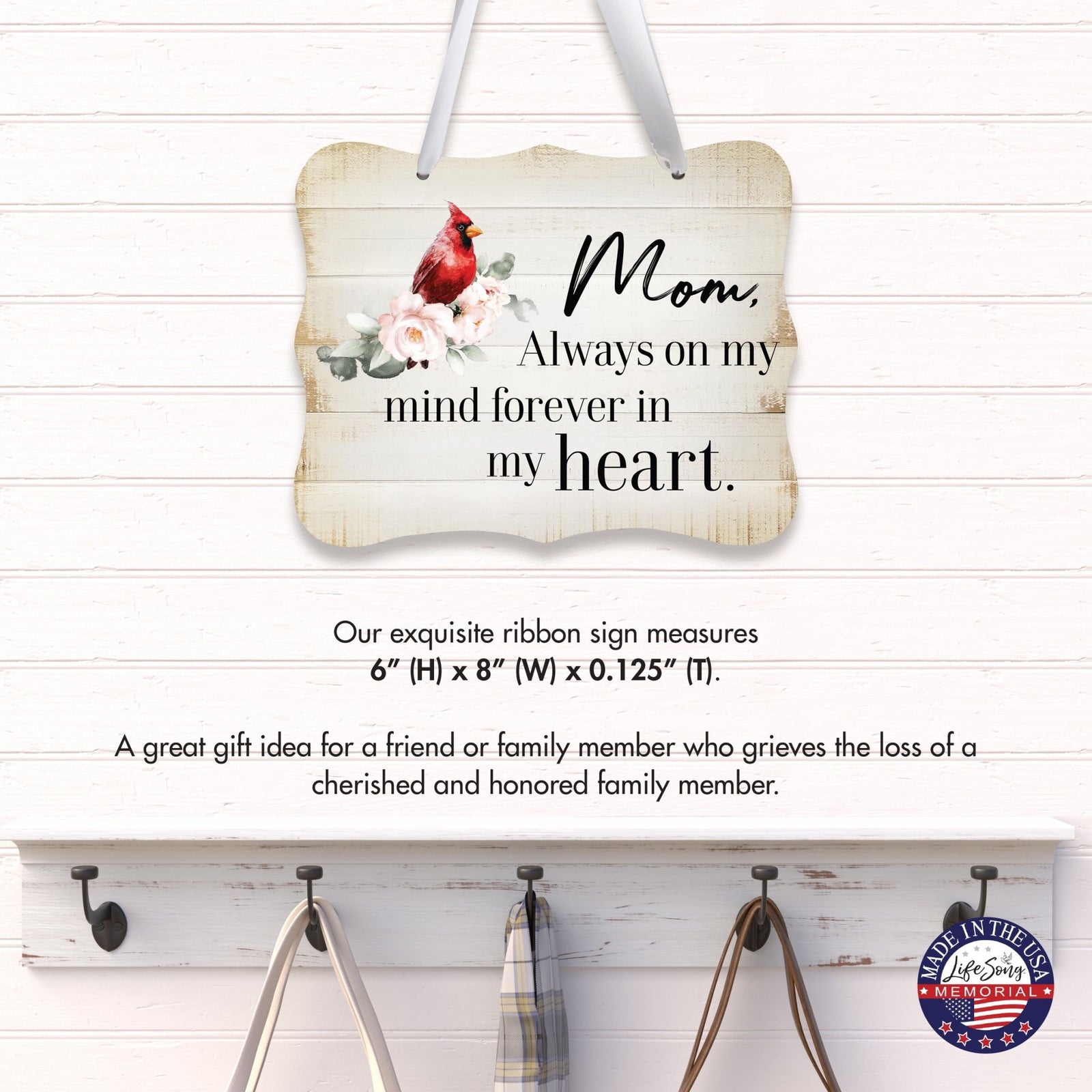 Memorial Wall Hanging Signs for Loss of Loved One - LifeSong Milestones