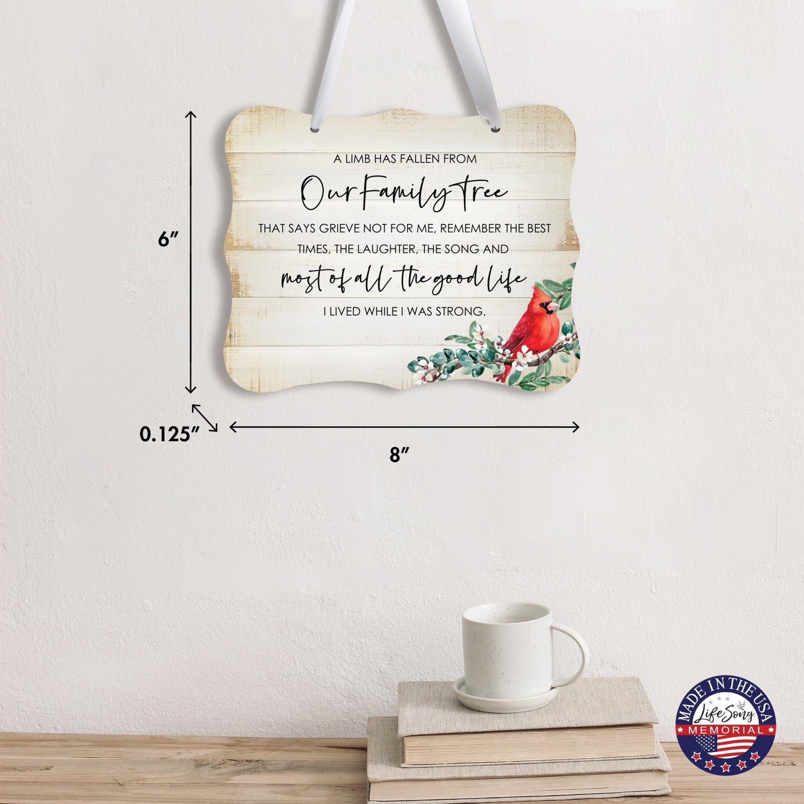 Memorial Wall Hanging Signs for Loss of Loved One - LifeSong Milestones