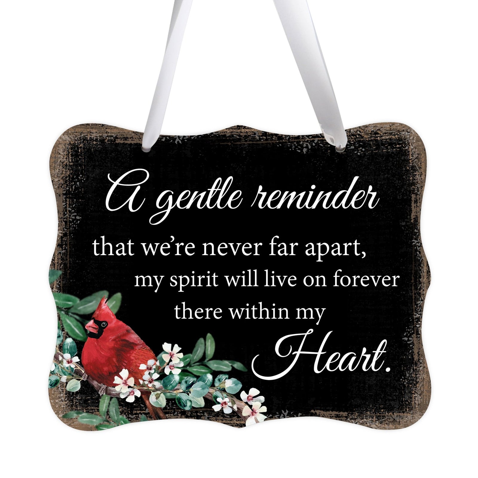 Funeral ribbon sign with a heartfelt message – a meaningful memorial tribute.