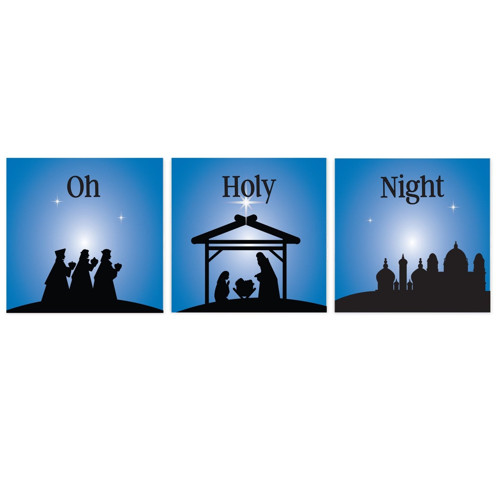 Merry Christmas 3 Piece Shadow Box Set - Oh Holy Night - LifeSong Milestones