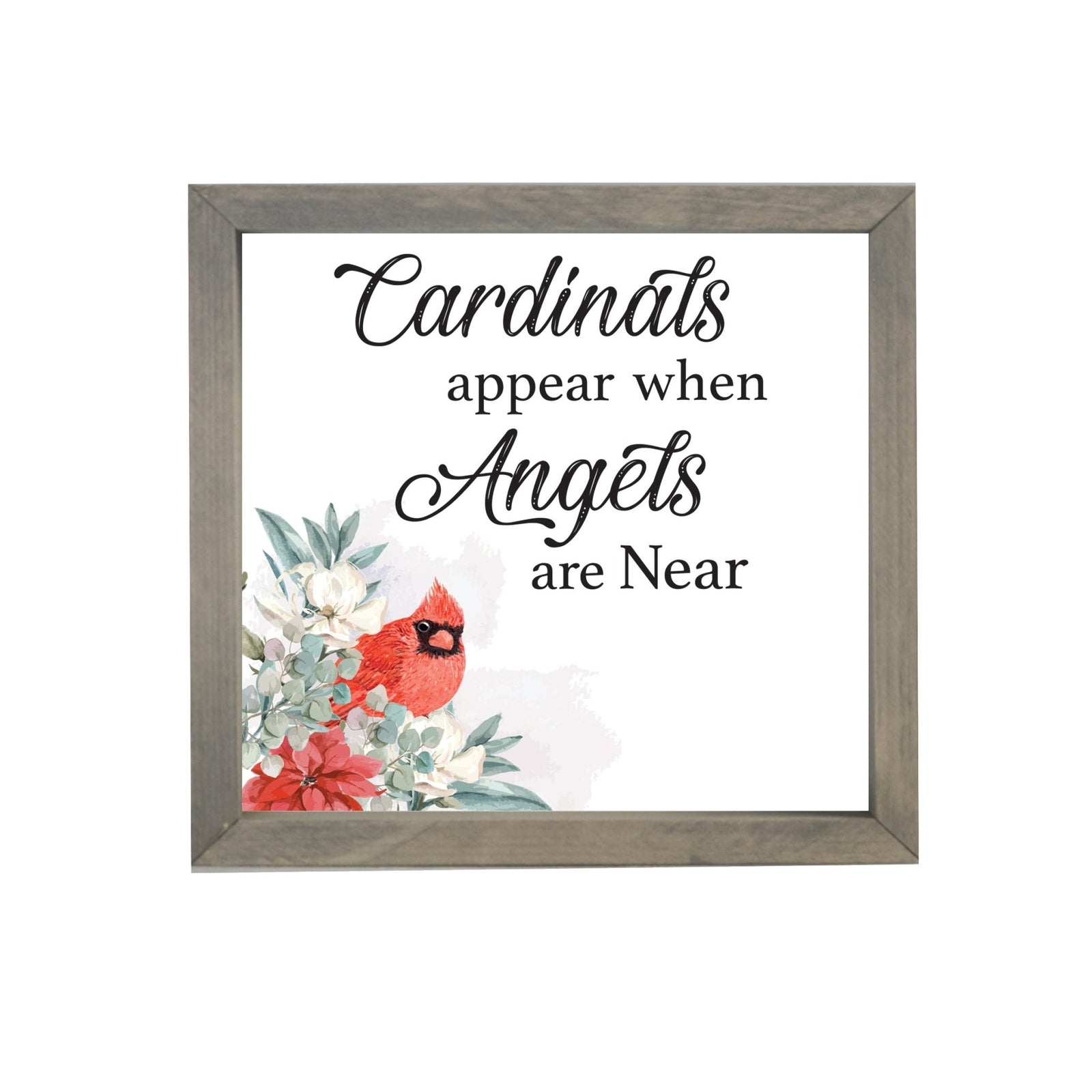 Merry Christmas Framed Shadow Box - Cardinals Appear - LifeSong Milestones