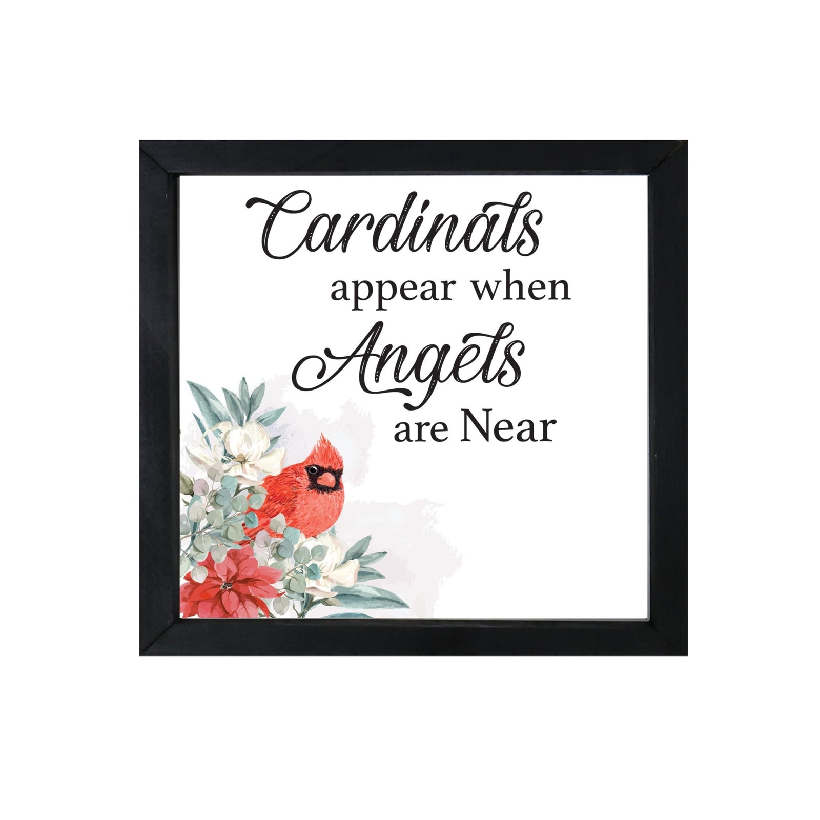 Merry Christmas Framed Shadow Box - Cardinals Appear - LifeSong Milestones