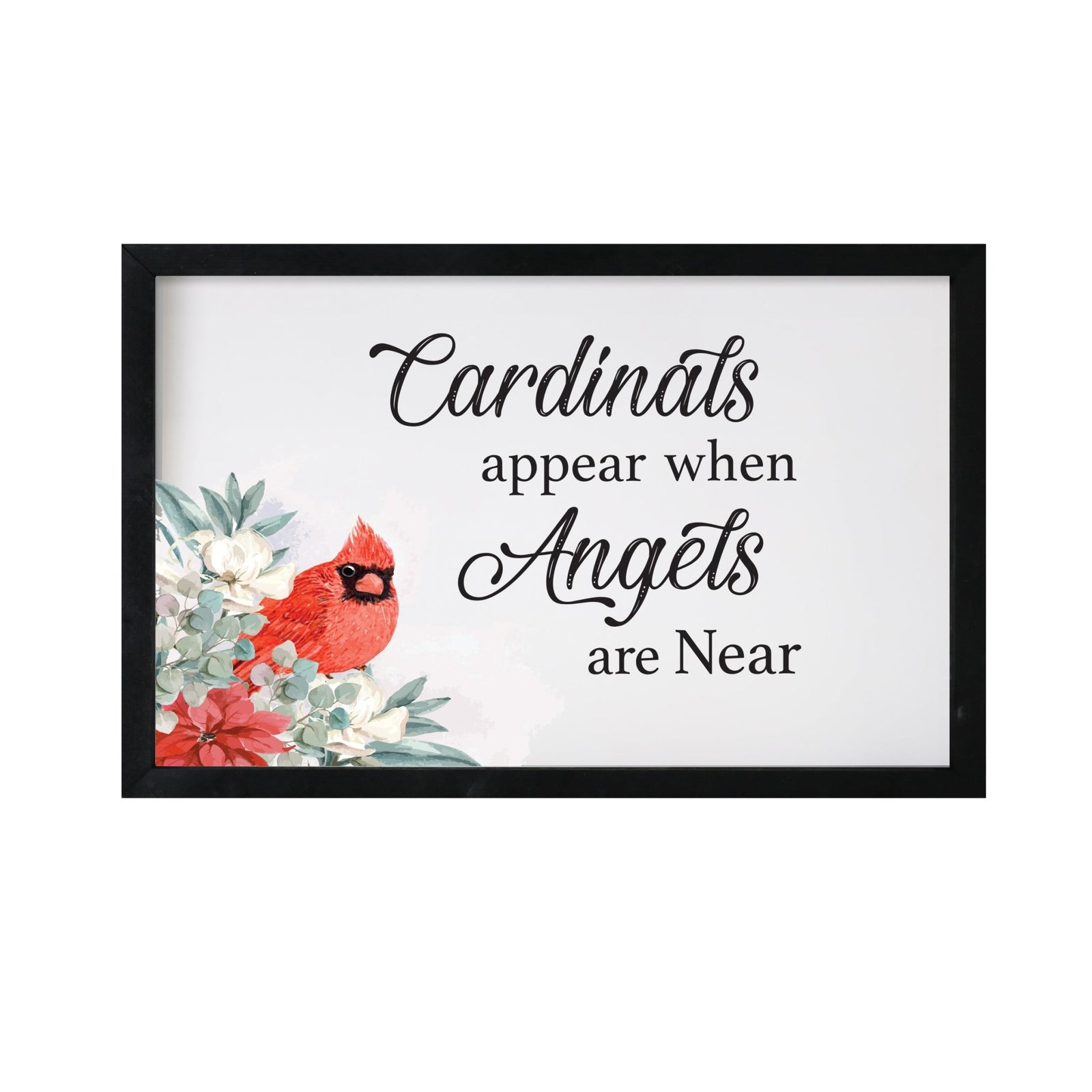 Merry Christmas Framed Shadow Box - Cardinals Appear - LifeSong Milestones