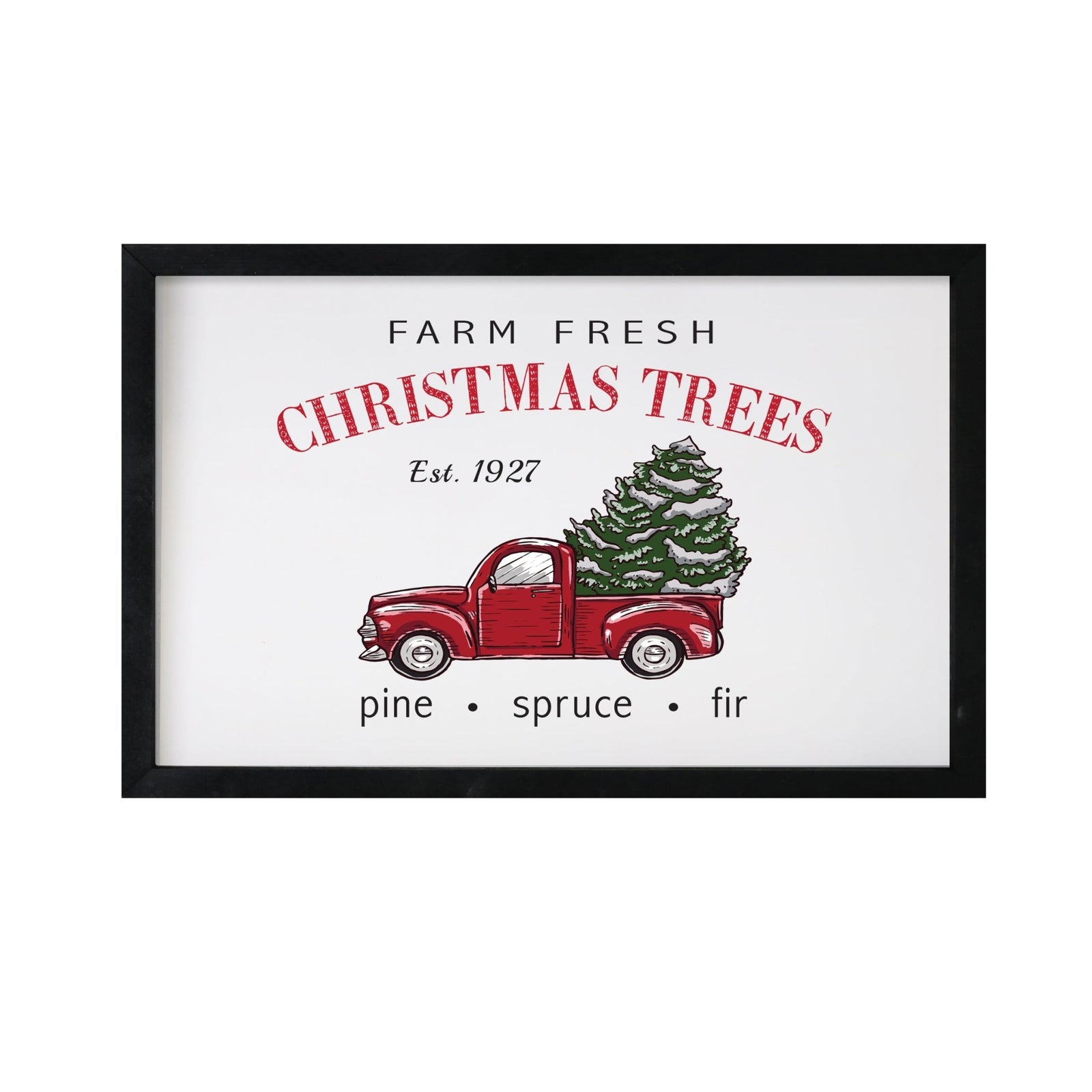 Merry Christmas Framed Shadow Box - Farm Fresh - LifeSong Milestones