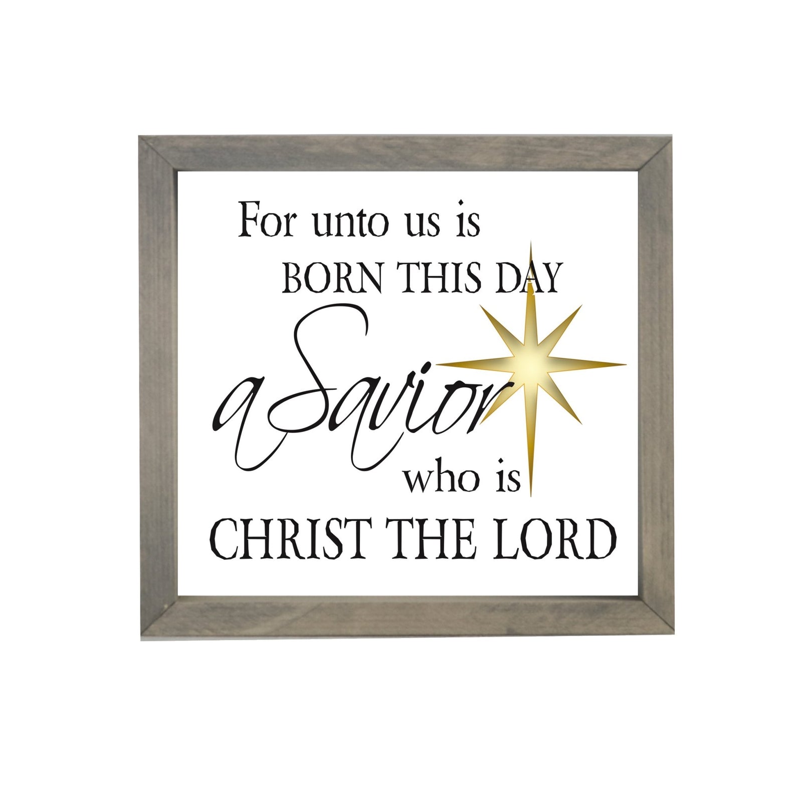 Merry Christmas Framed Shadow Box - For Unto Us - LifeSong Milestones