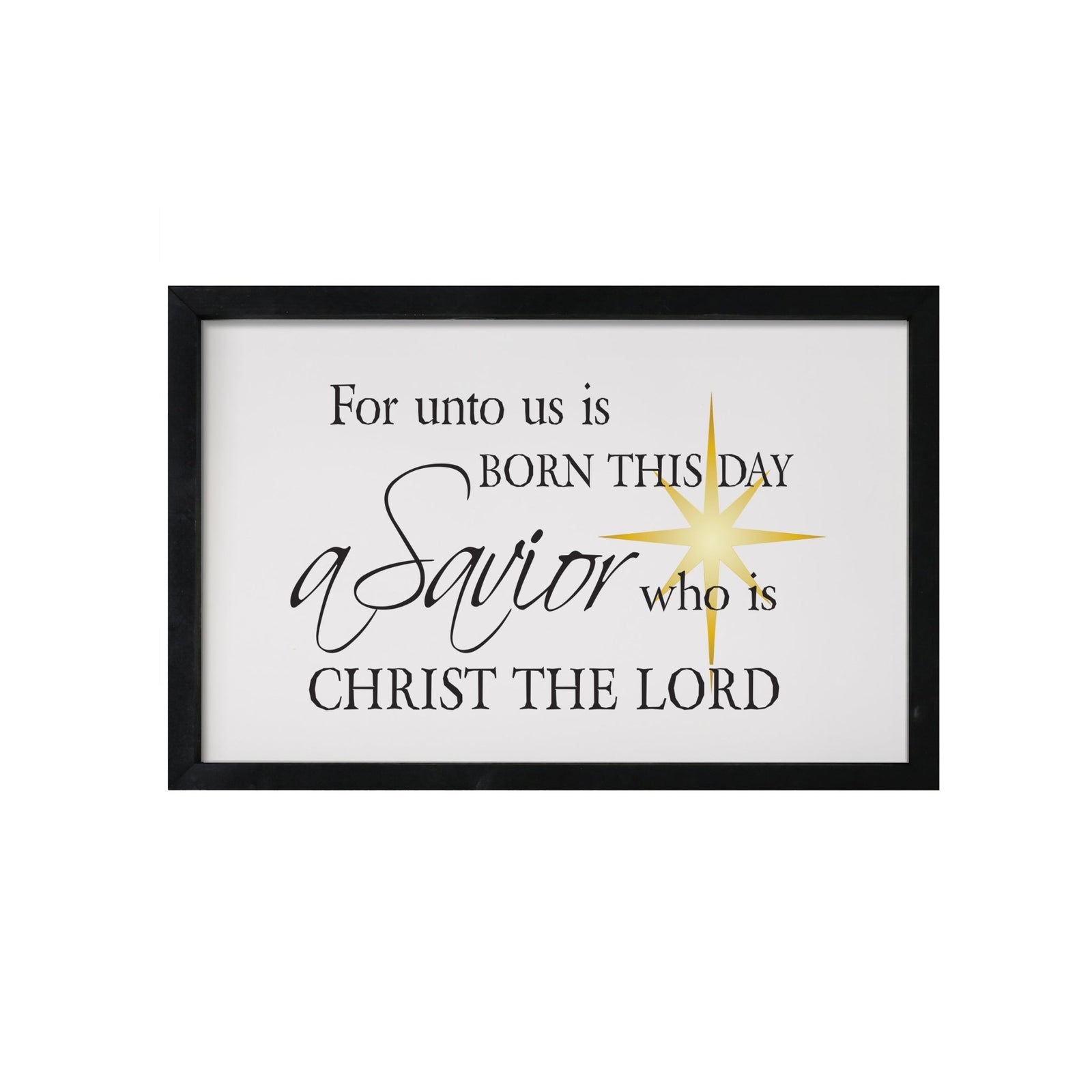 Merry Christmas Framed Shadow Box - For Unto Us - LifeSong Milestones