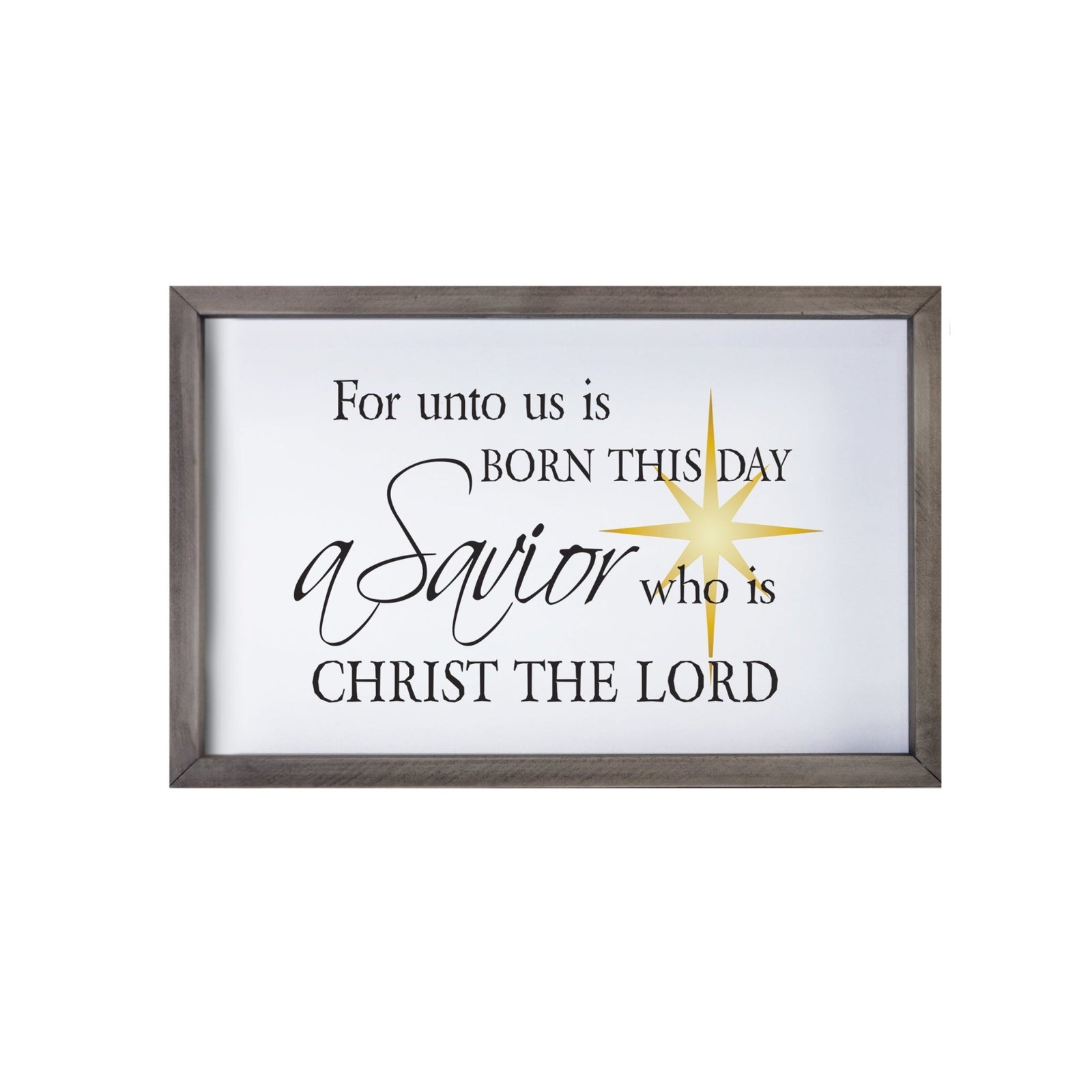 Merry Christmas Framed Shadow Box - For Unto Us - LifeSong Milestones