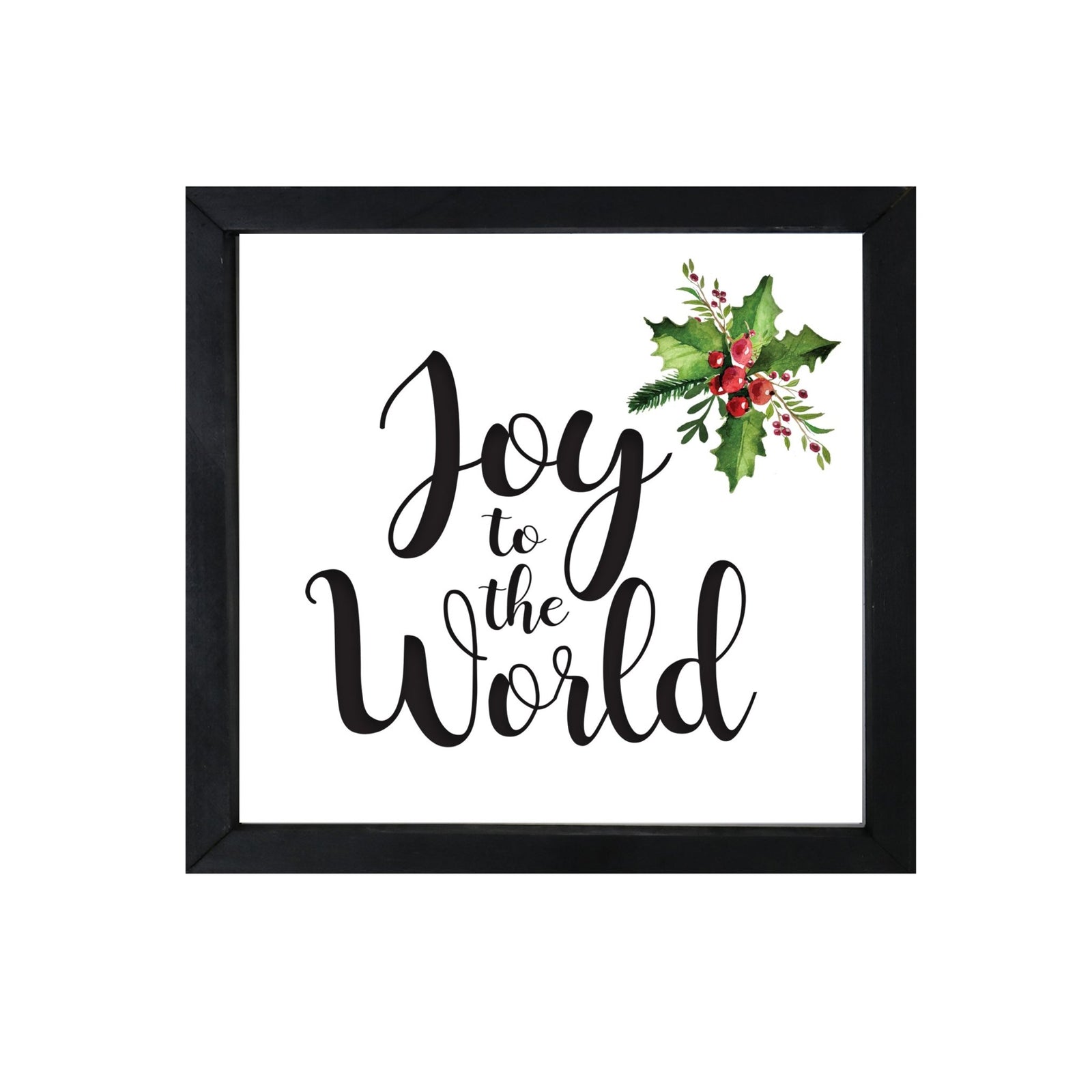 Merry Christmas Framed Shadow Box - Holly Joy To The World - LifeSong Milestones