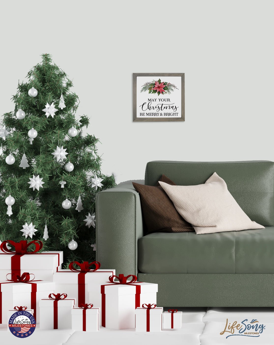 Merry Christmas Framed Shadow Box - May Your Christmas - LifeSong Milestones