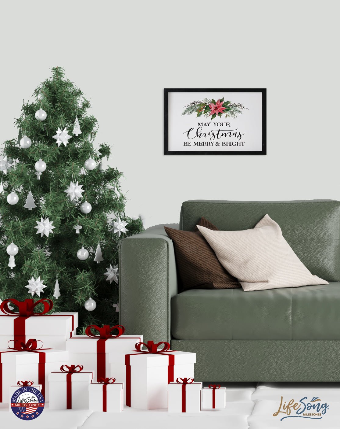 Merry Christmas Framed Shadow Box - May Your Christmas - LifeSong Milestones