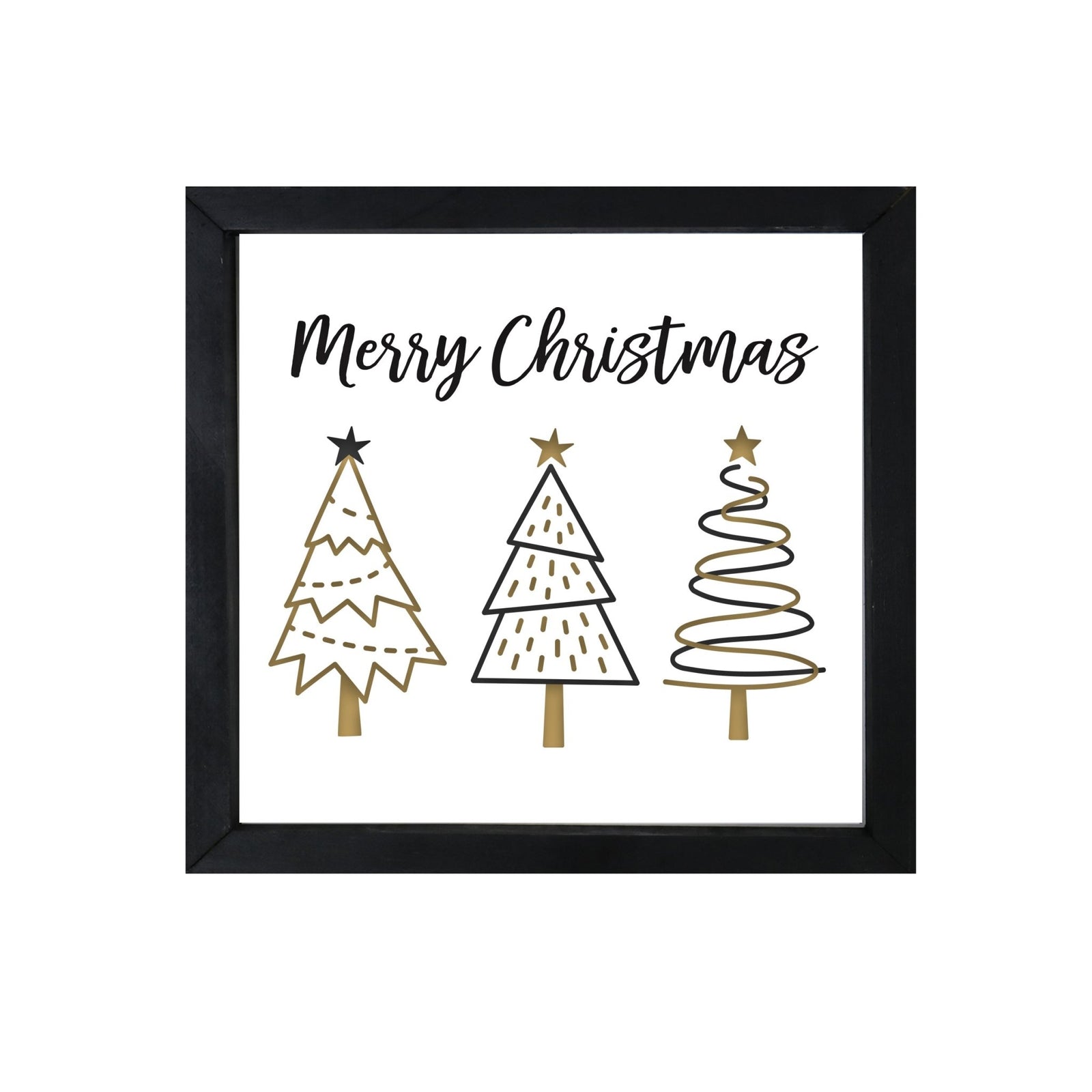 Merry Christmas Framed Shadow Box - Merry Christmas Trees - LifeSong Milestones