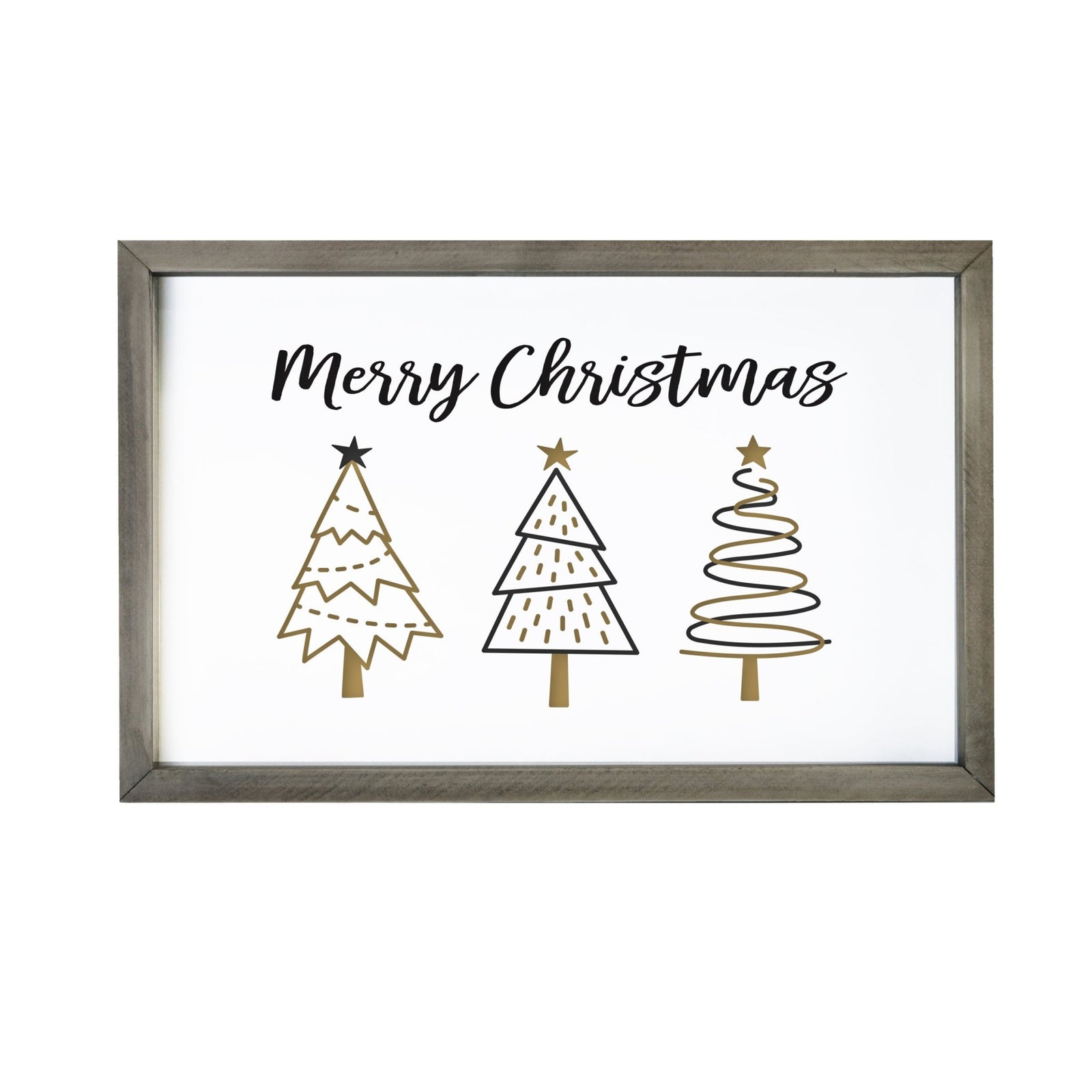 Merry Christmas Framed Shadow Box - Merry Christmas Trees - LifeSong Milestones