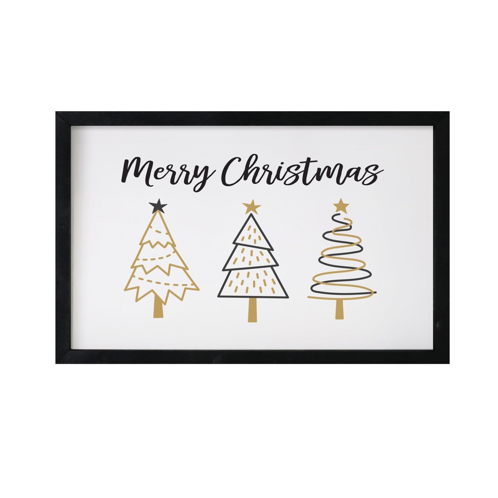Merry Christmas Framed Shadow Box - Merry Christmas Trees - LifeSong Milestones