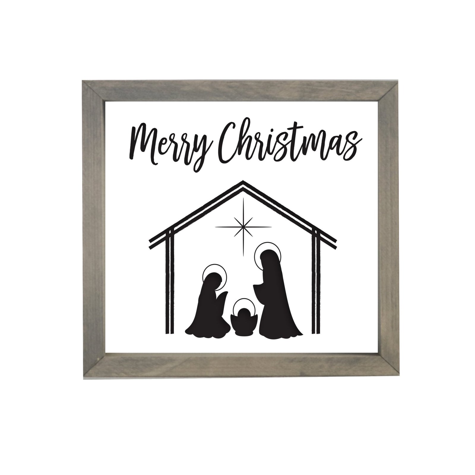 Merry Christmas Framed Shadow Box - Nativity Merry Christmas - LifeSong Milestones