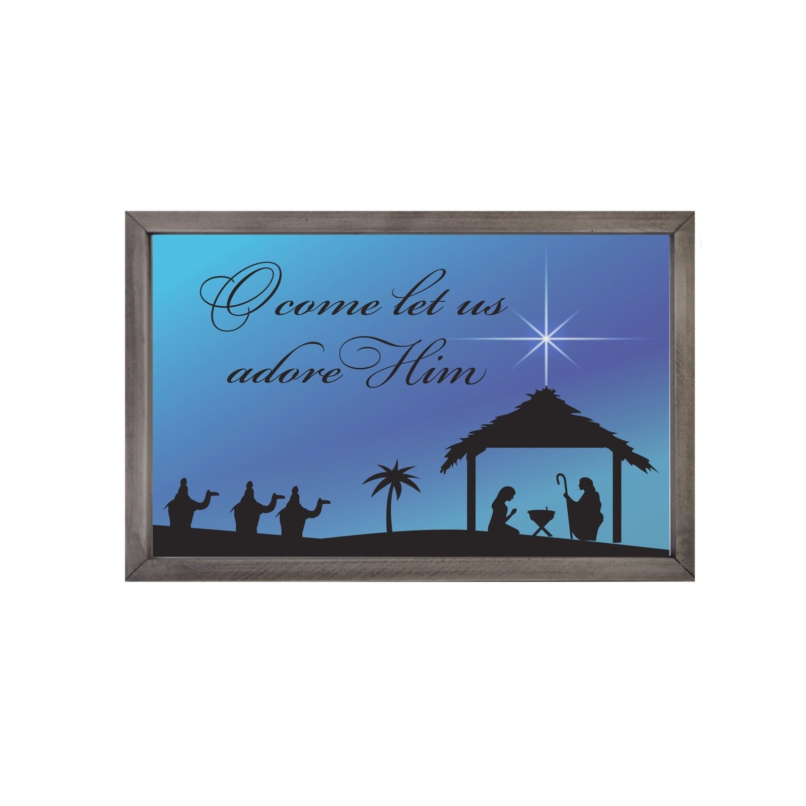 Merry Christmas Framed Shadow Box - O Come Let Us - LifeSong Milestones