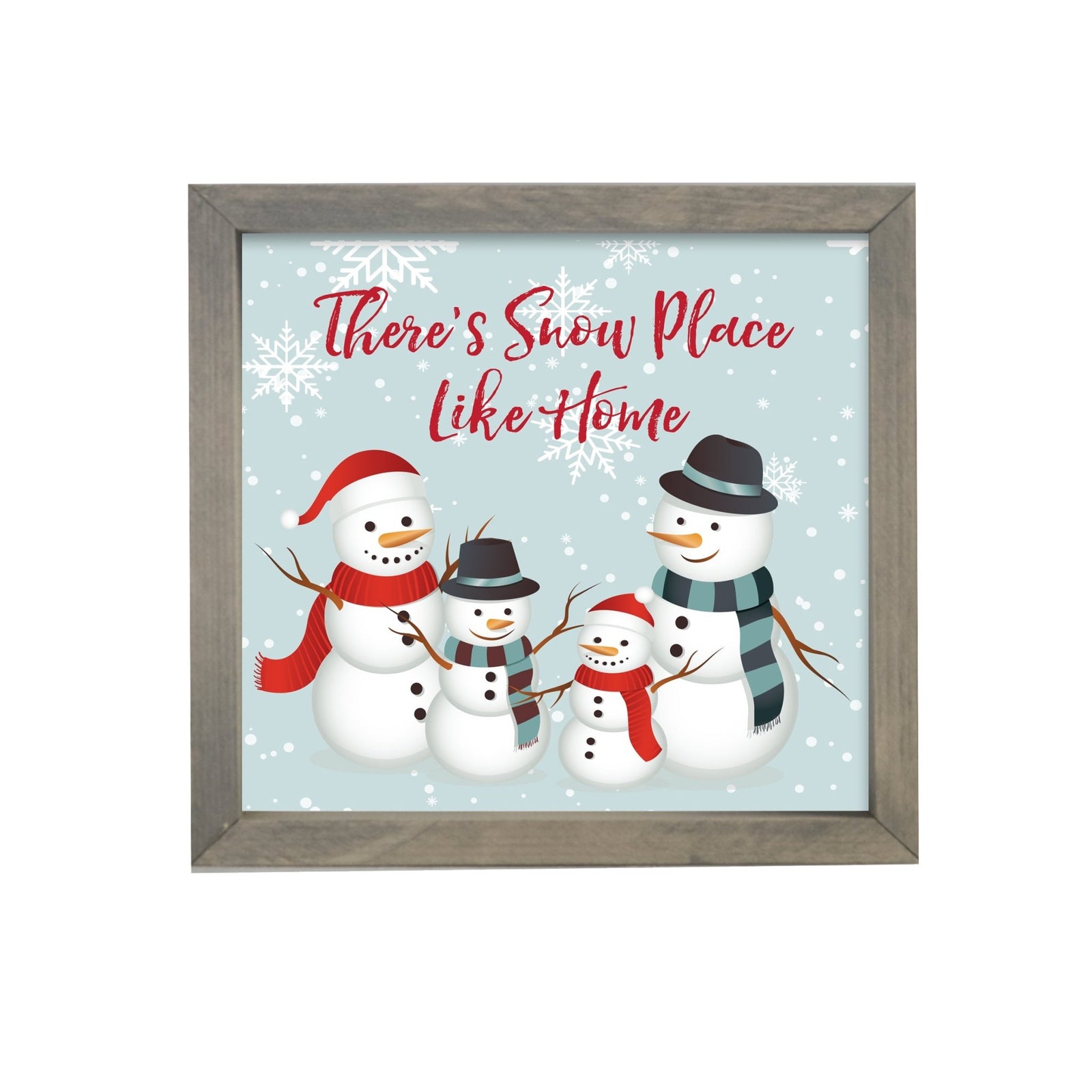 Merry Christmas Framed Shadow Box - Snowman There's Snow Place - LifeSong Milestones